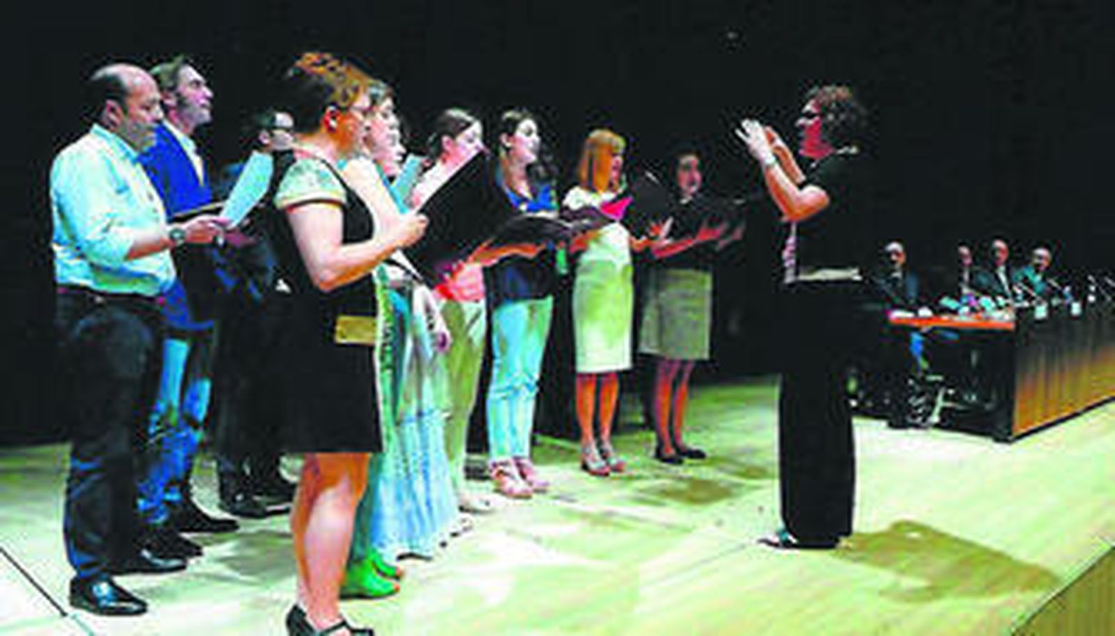 El coro de abogados de Vizcaya, durante uno de sus ensayos.