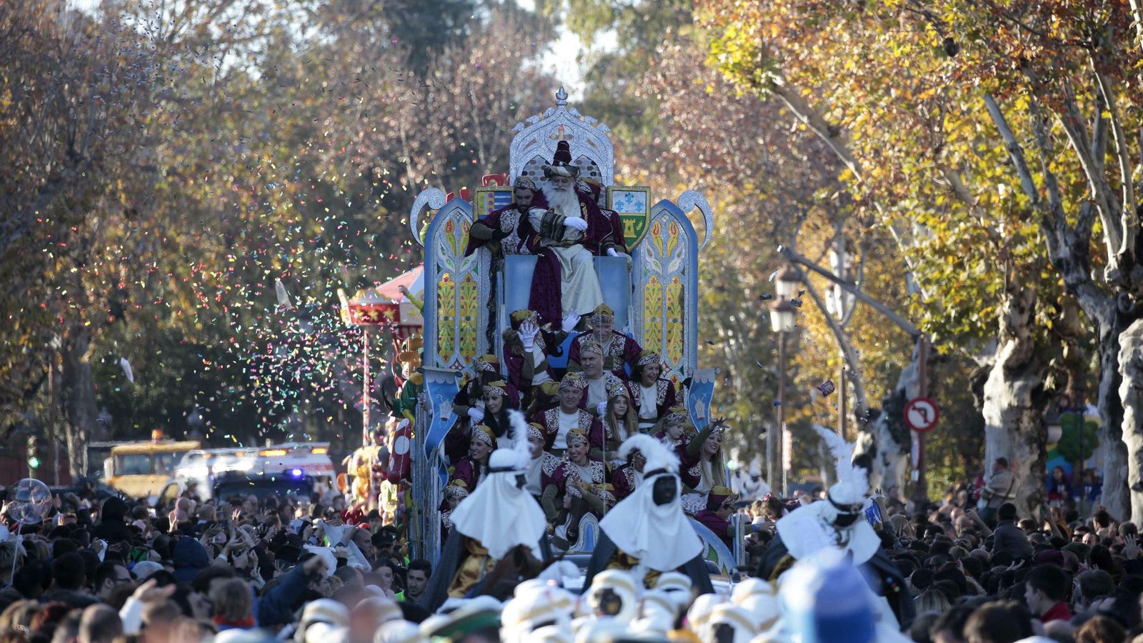 Mago de la Fantasía en  la Cabalgata de Reyes de Sevilla.