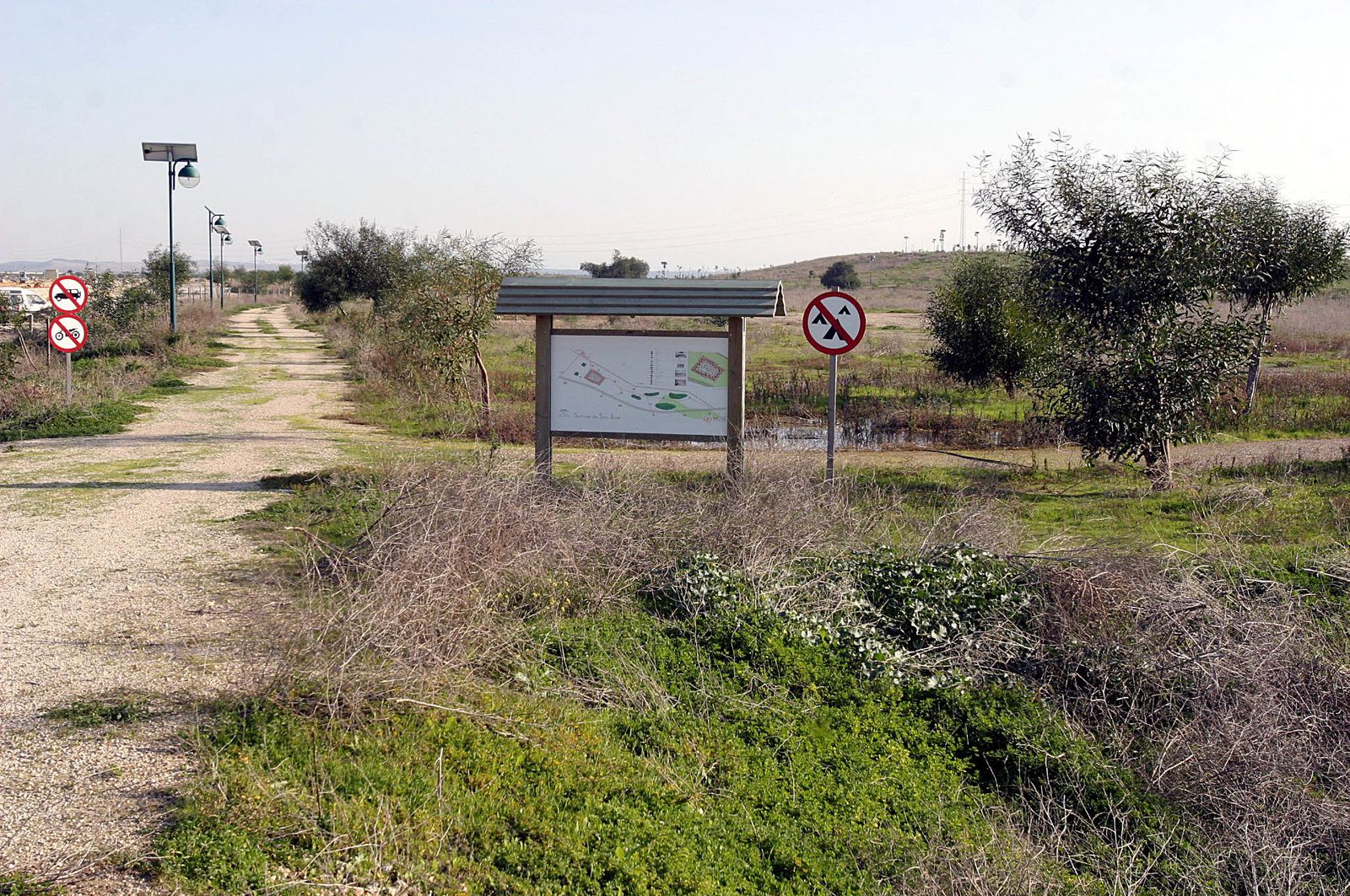 Una imagen  del parque del Guadalete, antigua escombrera recuperada.
