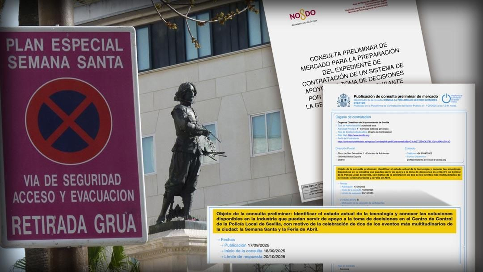 La portada del informe municipal donde se hace la consulta al mercado.