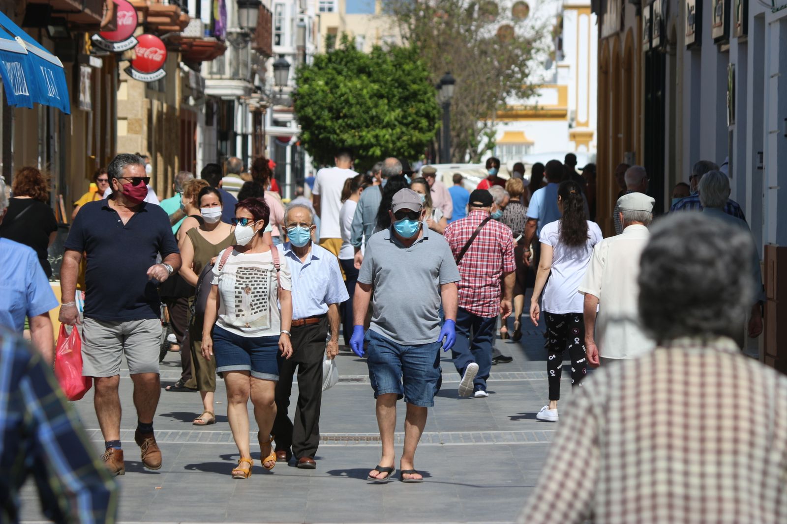 Una imagen de la calle De la Plaza, en pleno centro de Puerto Real