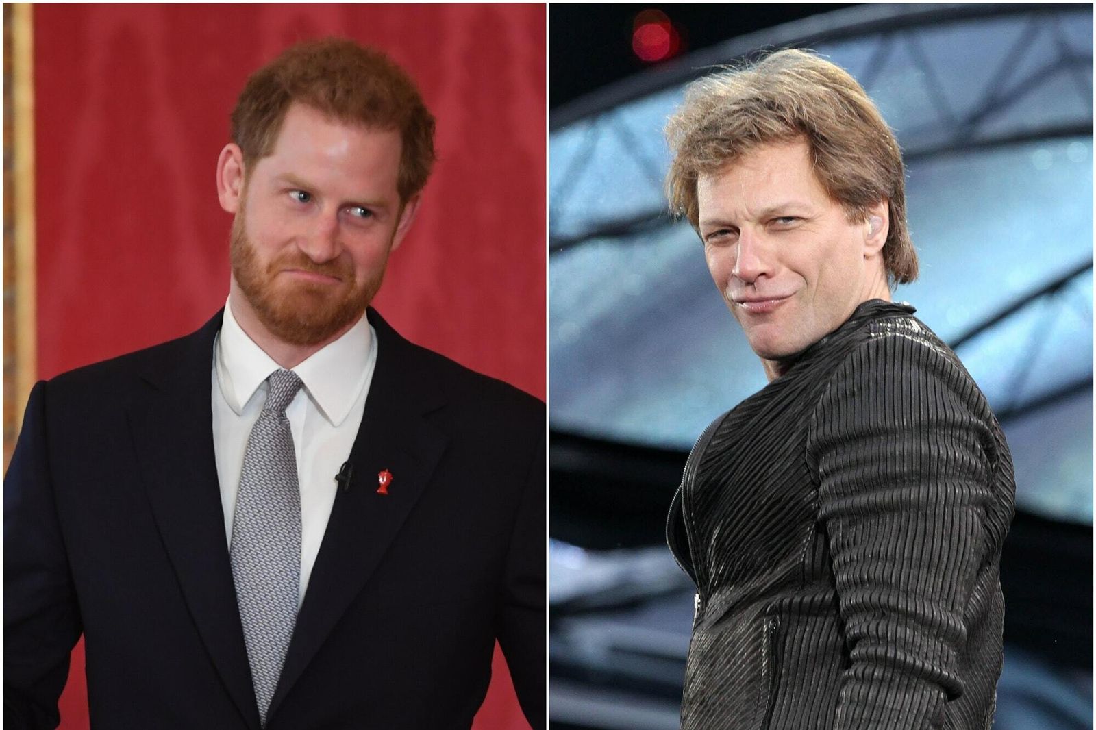 Fotomontaje del príncipe Enrique junto a Jon Bon Jovi.