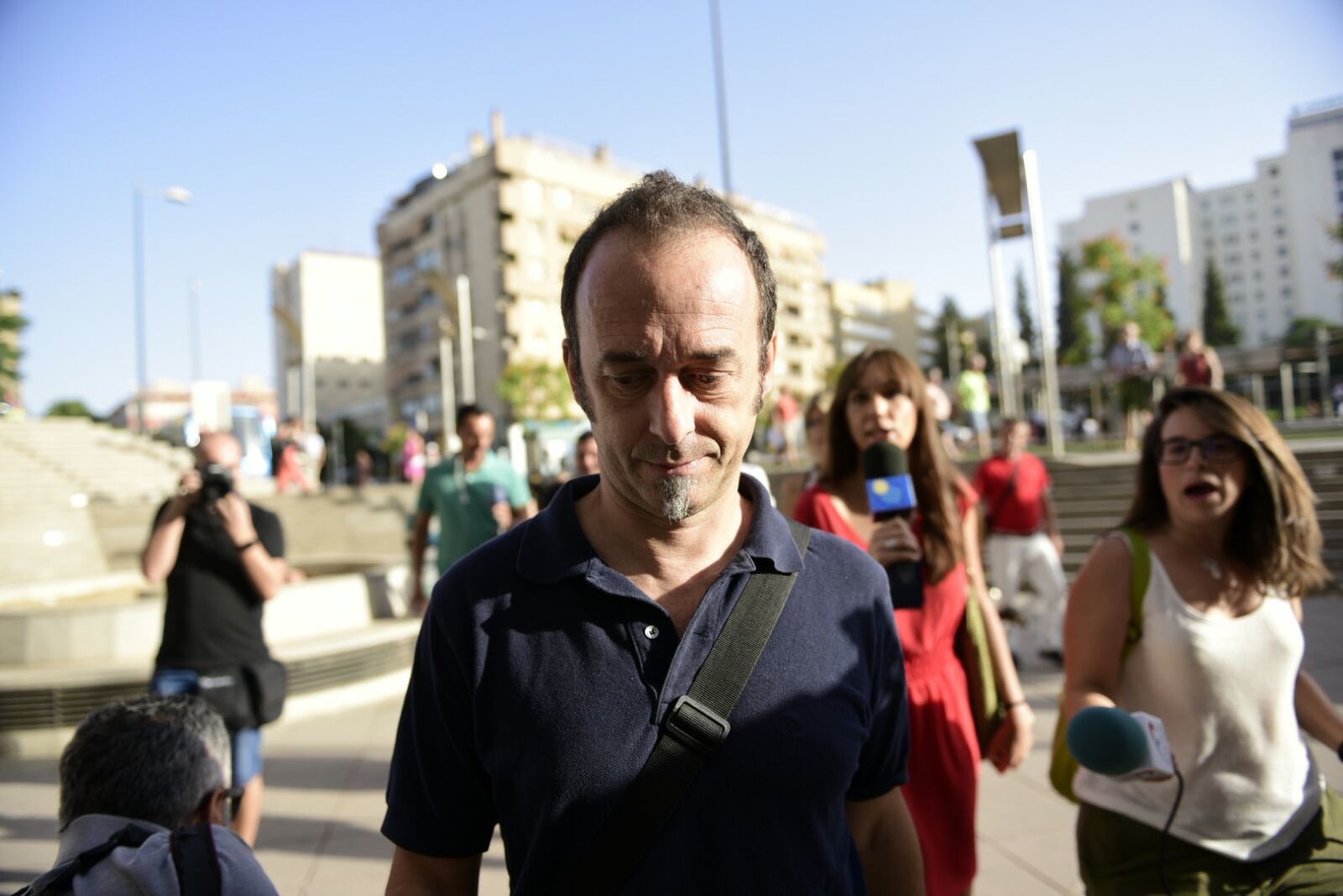 Francesco Arcuri, a su llegada a los juzgados de Granada