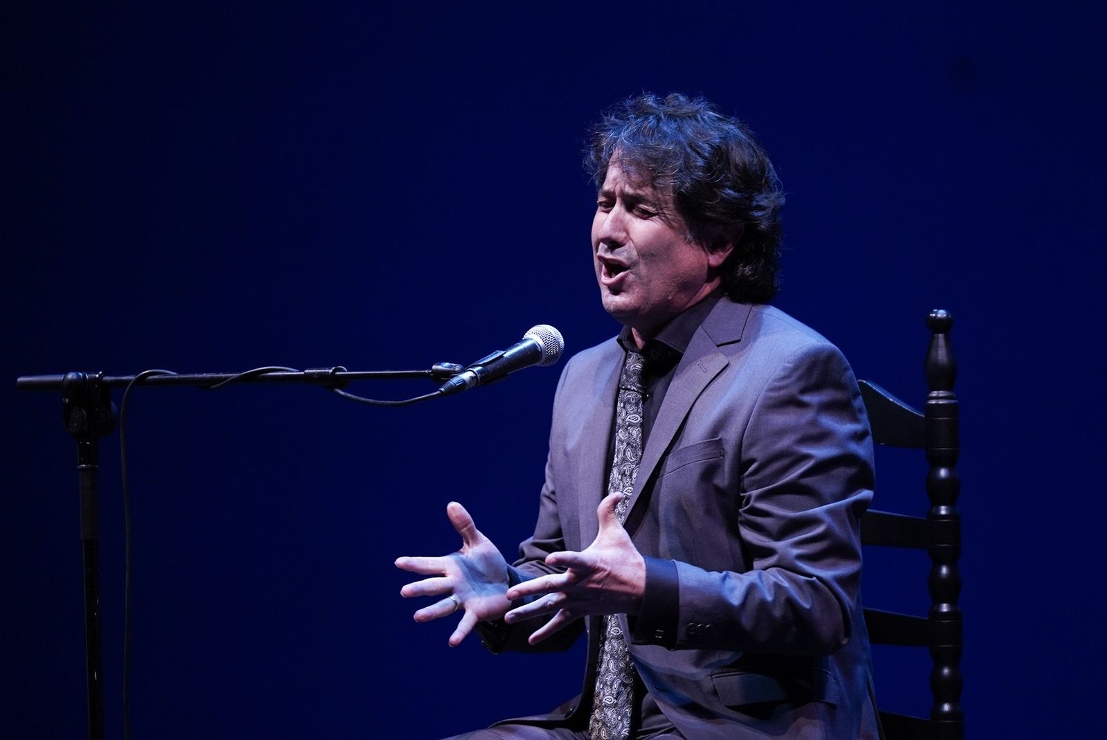 Julián Estrada, en su intervención en la gala de la Cátedra de Flamencología.