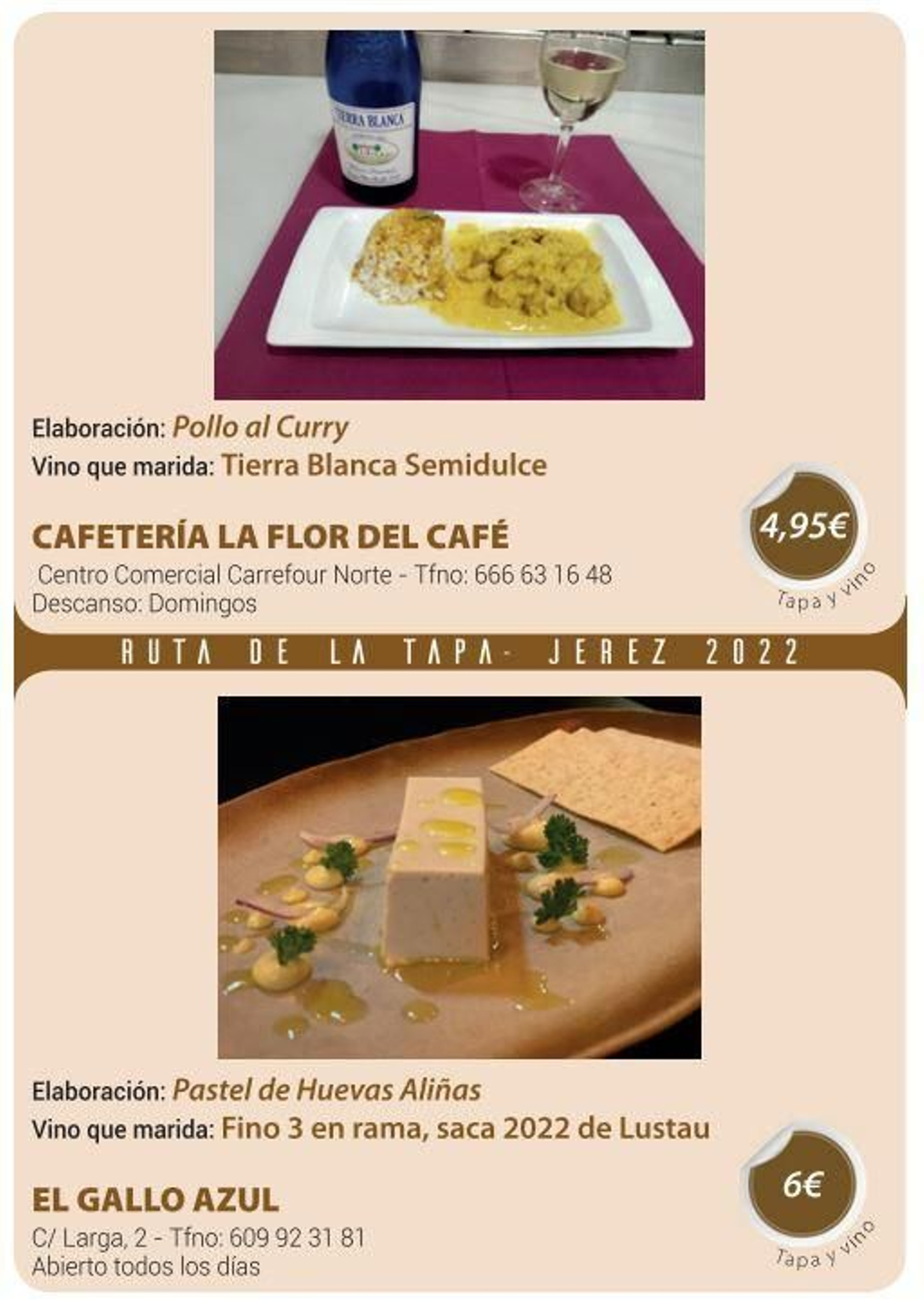 Ruta de la Tapa 'DesTapa Jerez': establecimientos, tapas maridadas y precios