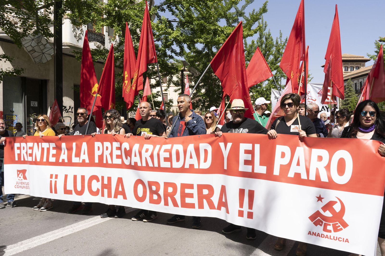La manifestación por el Día Internacional del Trabajo de Granada, en imágenes