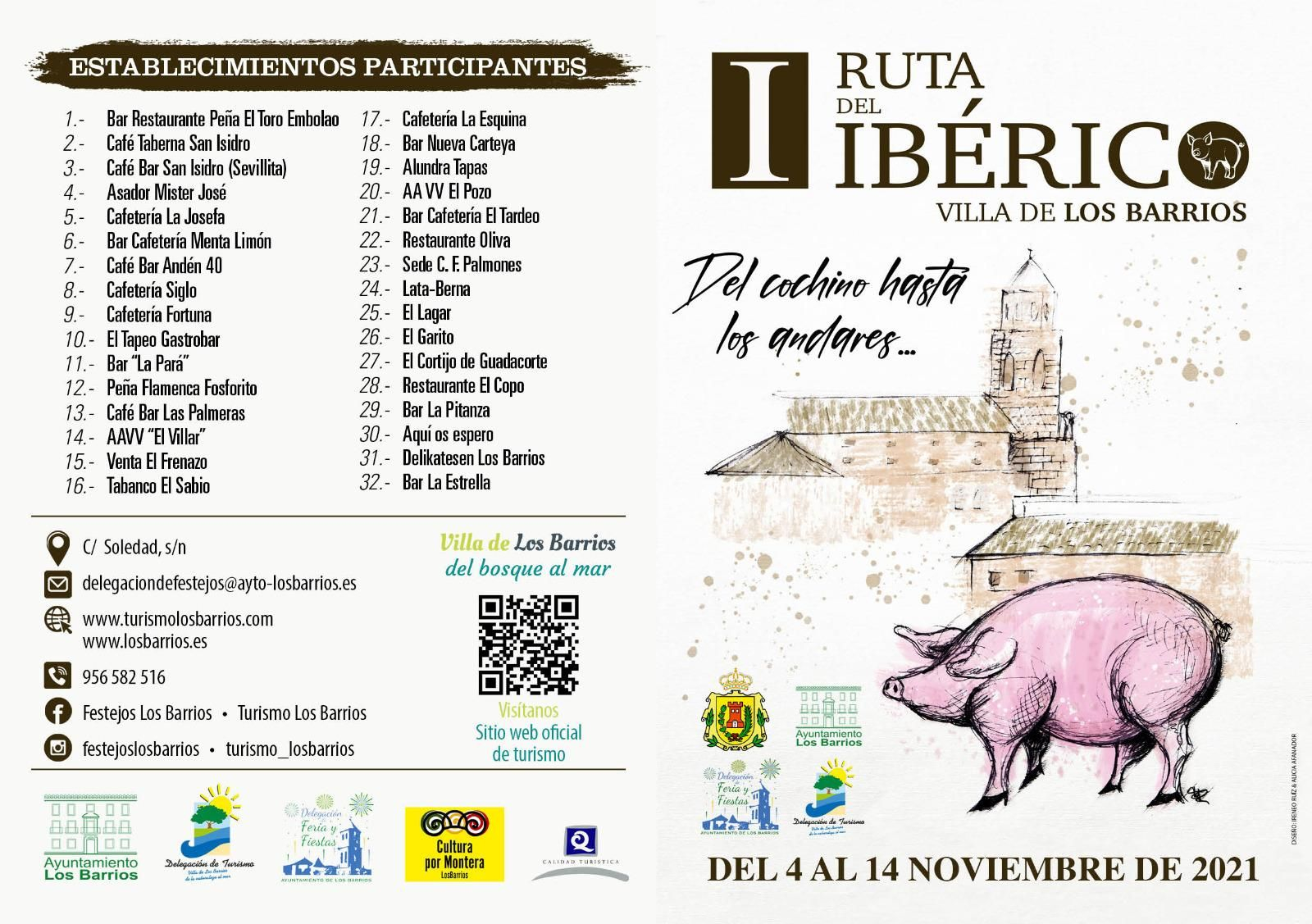 Los establecimientos de la I Ruta del Ibérico de Los Barrios.