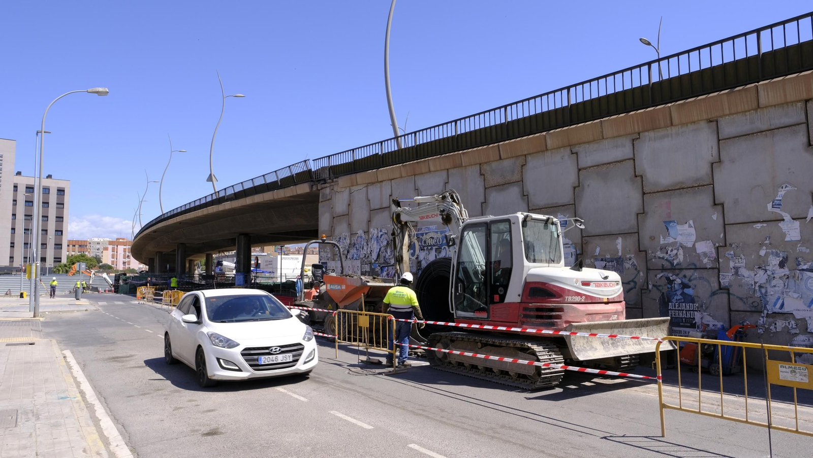 Las obras del soterramiento en Almería, en imágenes