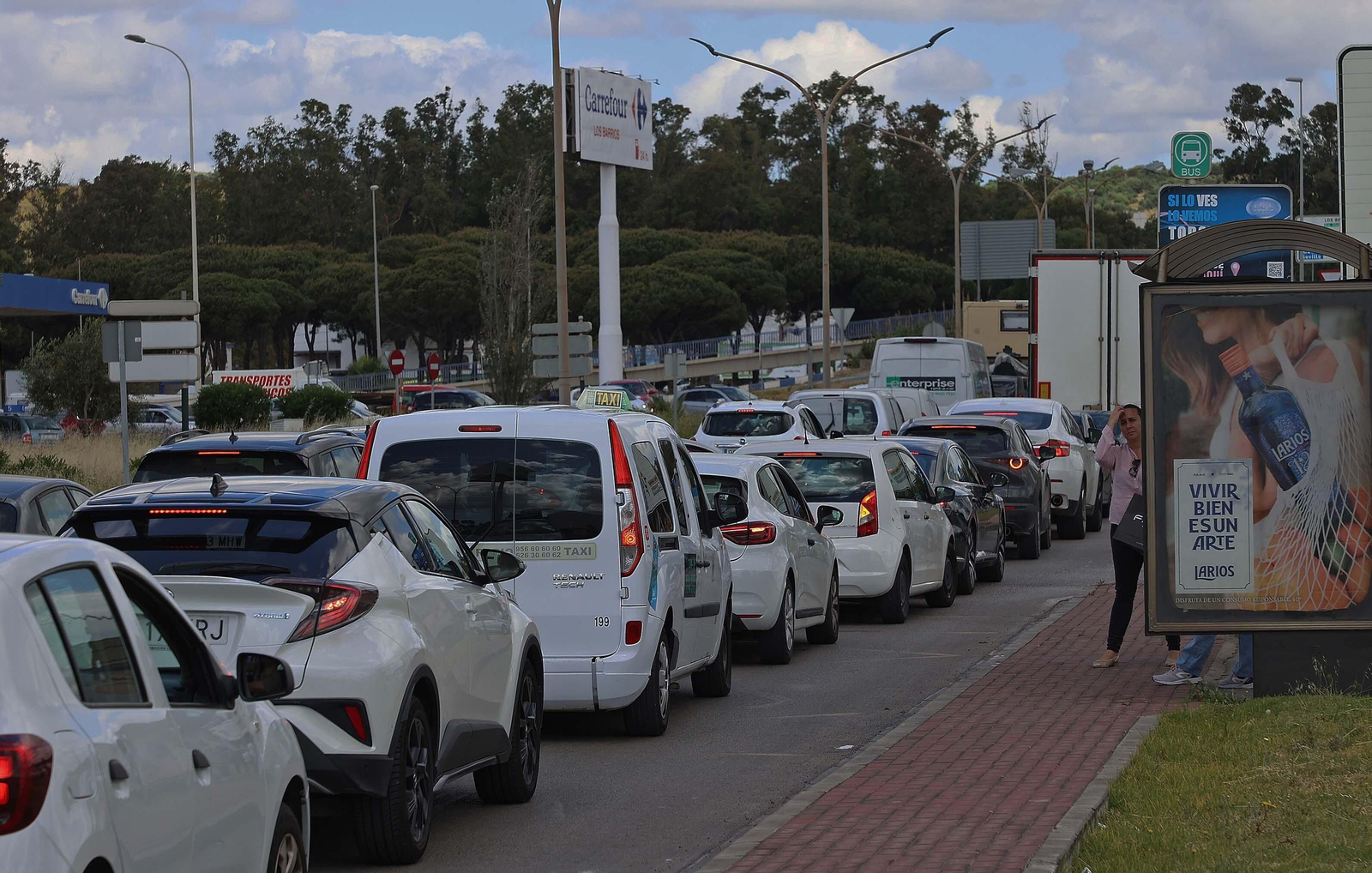 Fotos del accidente de esta mañana en la A7 en Palmones