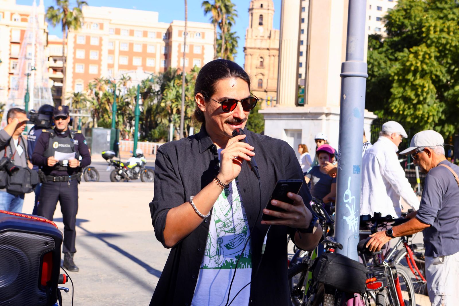 Así ha discurrido la 'bicifestación' por la movilidad verde en Málaga