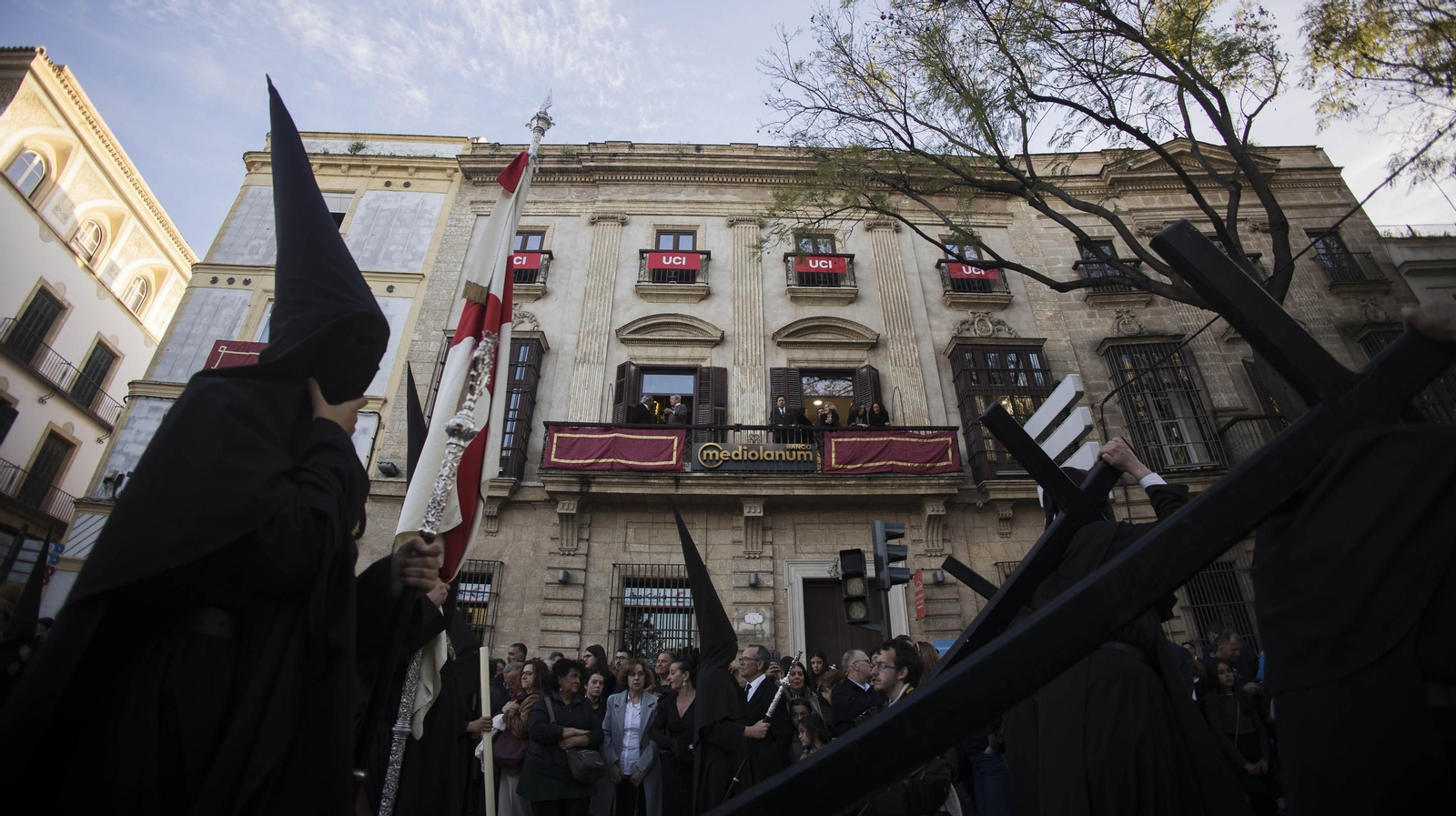 Imágenes de la Hermandad de La Lanzada en el Jueves Santo de Jerez 2025