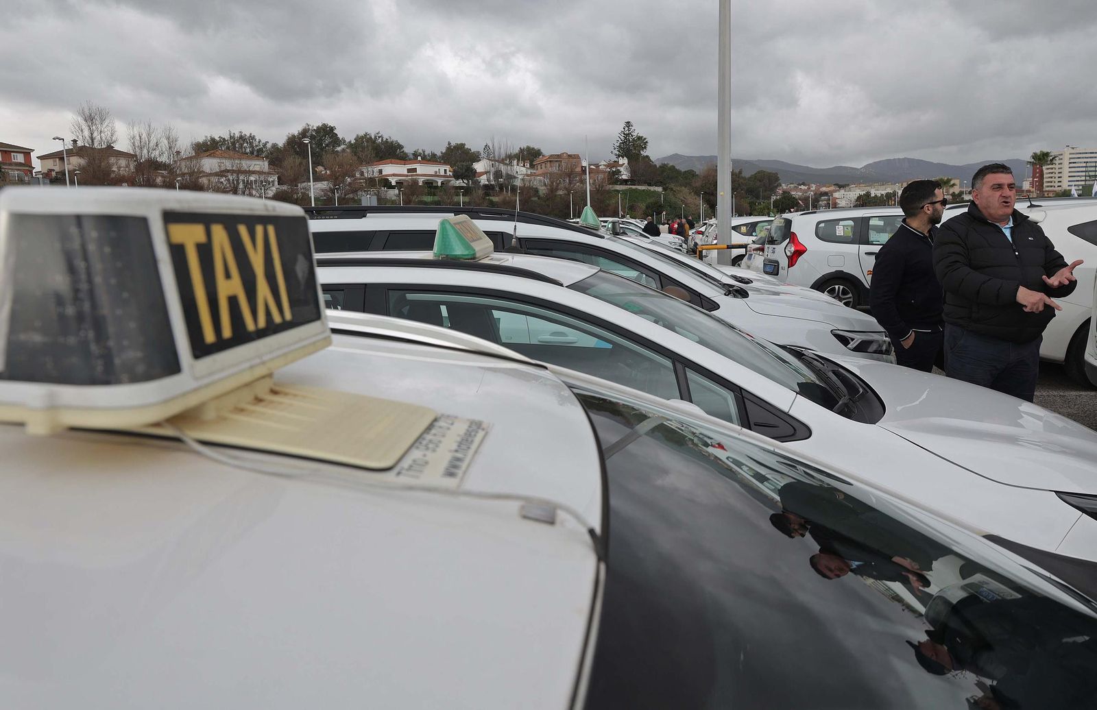 Fotos de las protestas de los taxistas en Algeciras