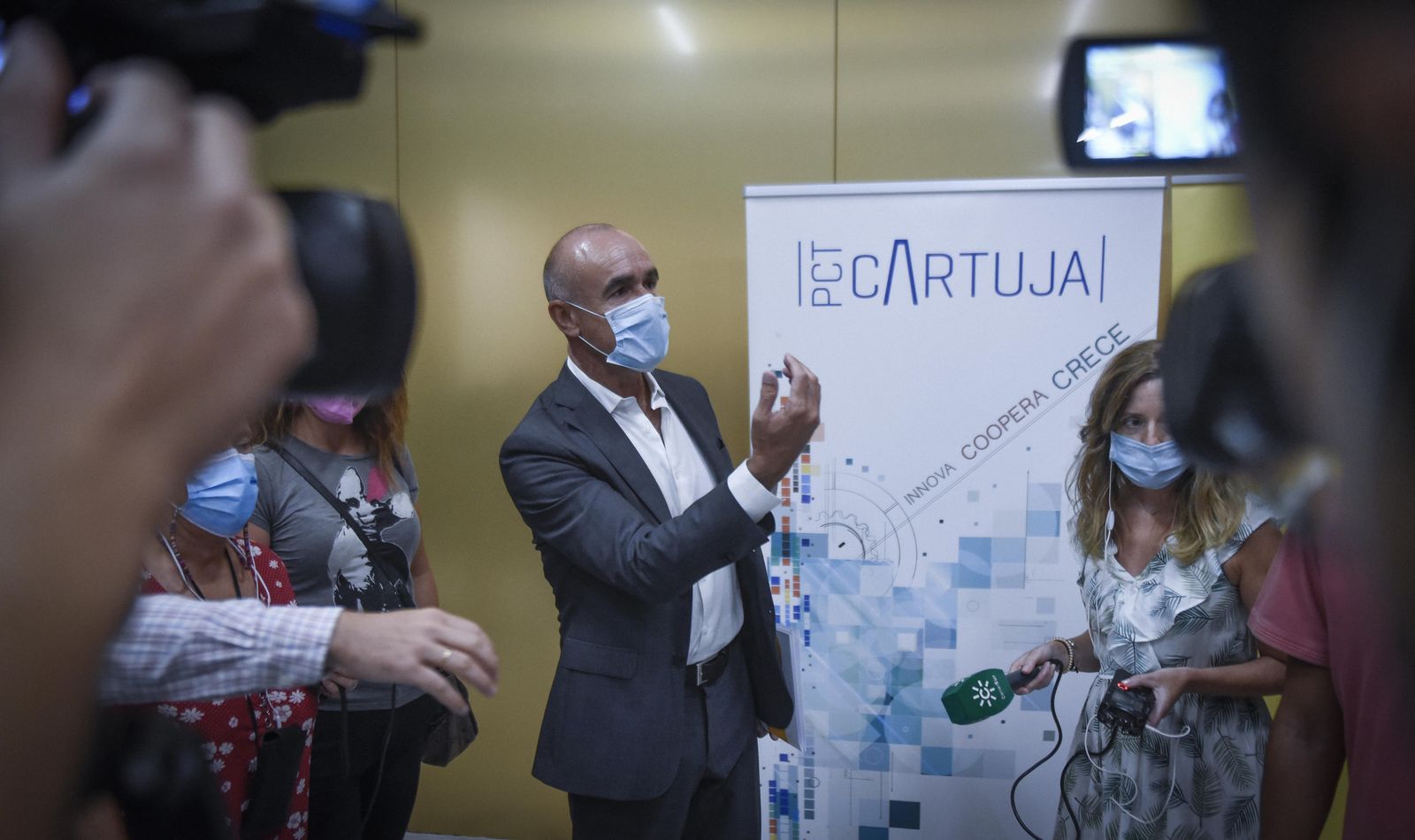 Antonio Muñoz en un acto celebrado ayer en el Caixaforum.