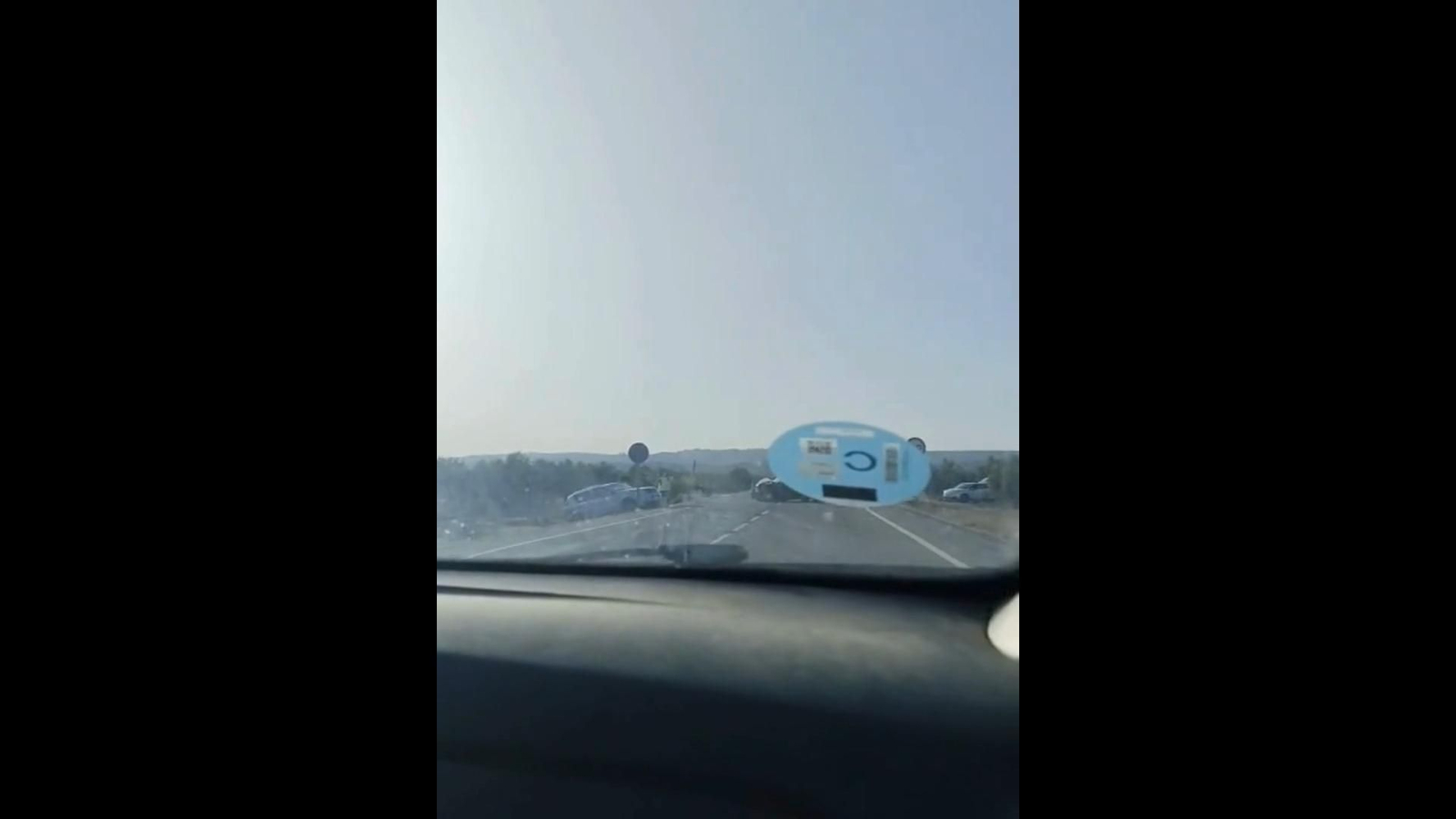 Accidente entre varios vehículos en la carretera A-306.