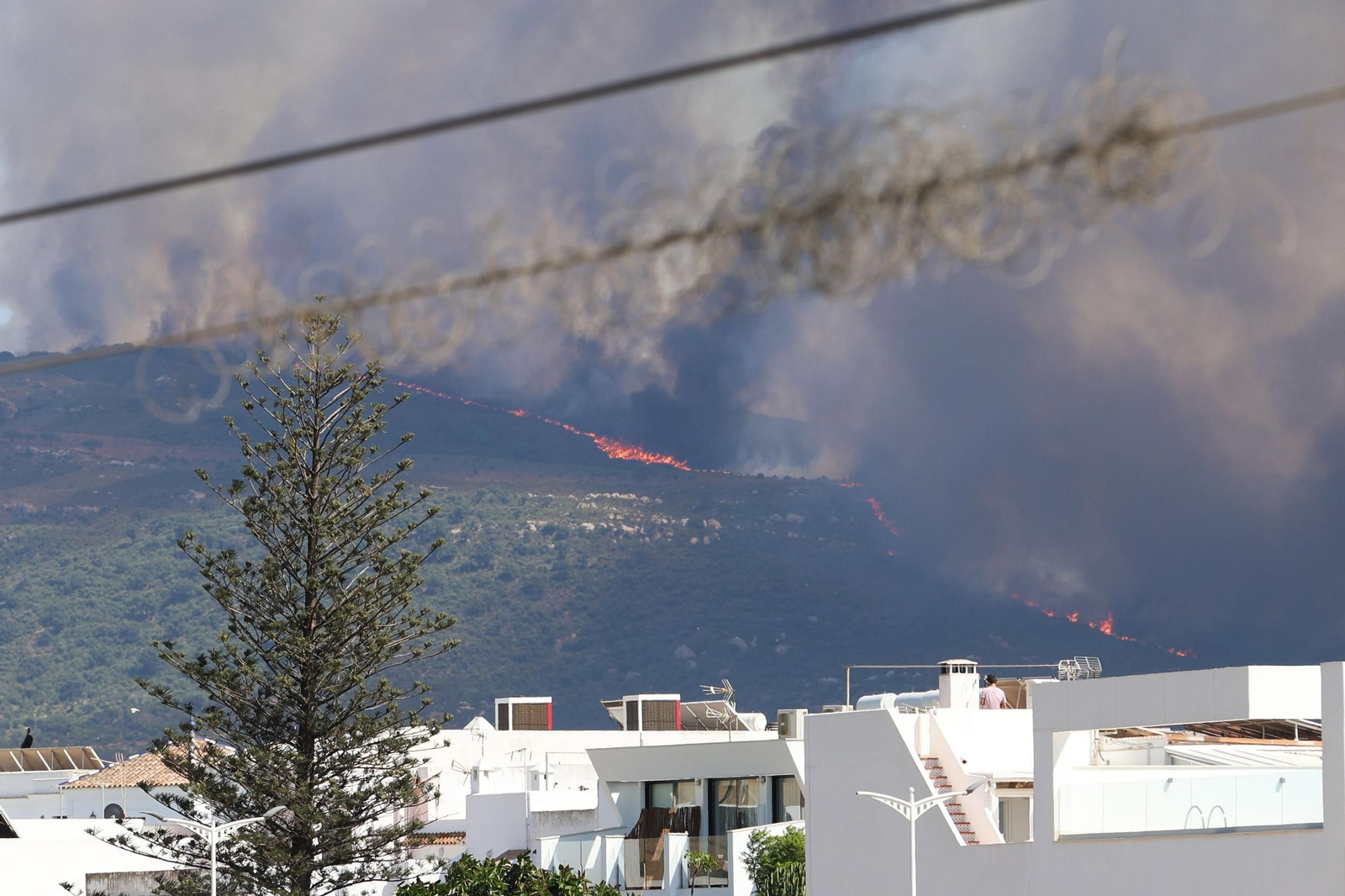 Imágenes del incendio de Tarifa, el segundo en menos de una semana