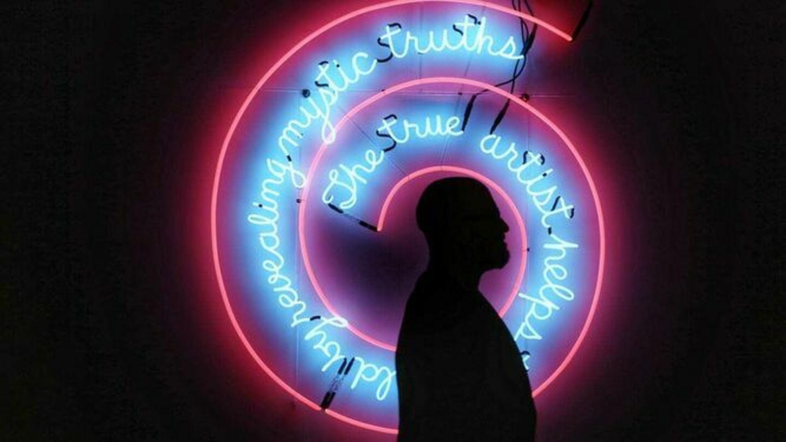 Un neón Bruce Nauman, en la exposición que ahora acoge el Museo Picasso Málaga
