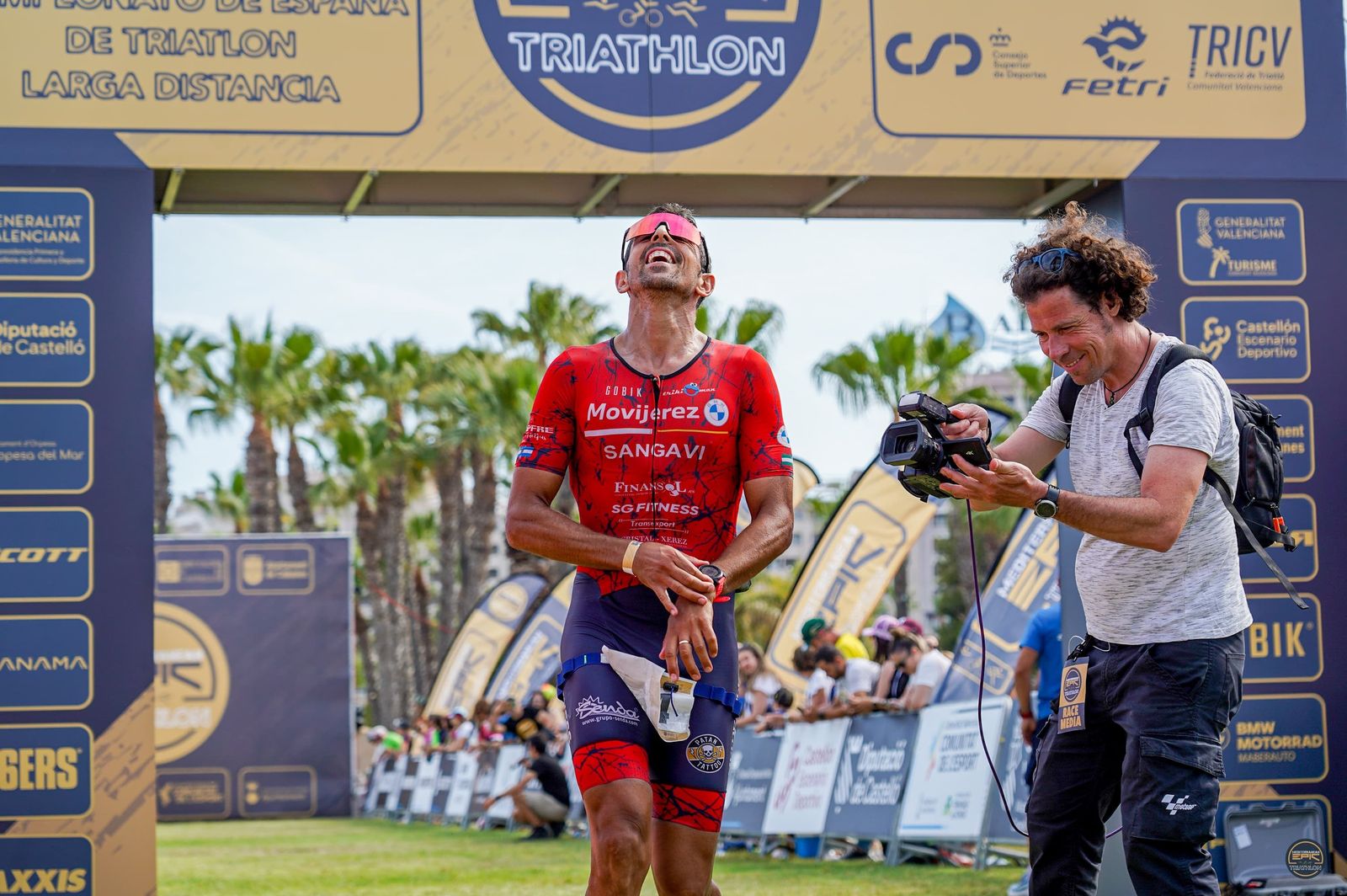 Manuel Jesús Sánchez, entrando en meta.