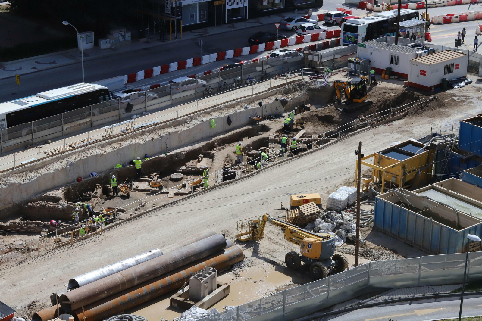 Los restos arqueológicos del Metro Málaga, en fotos