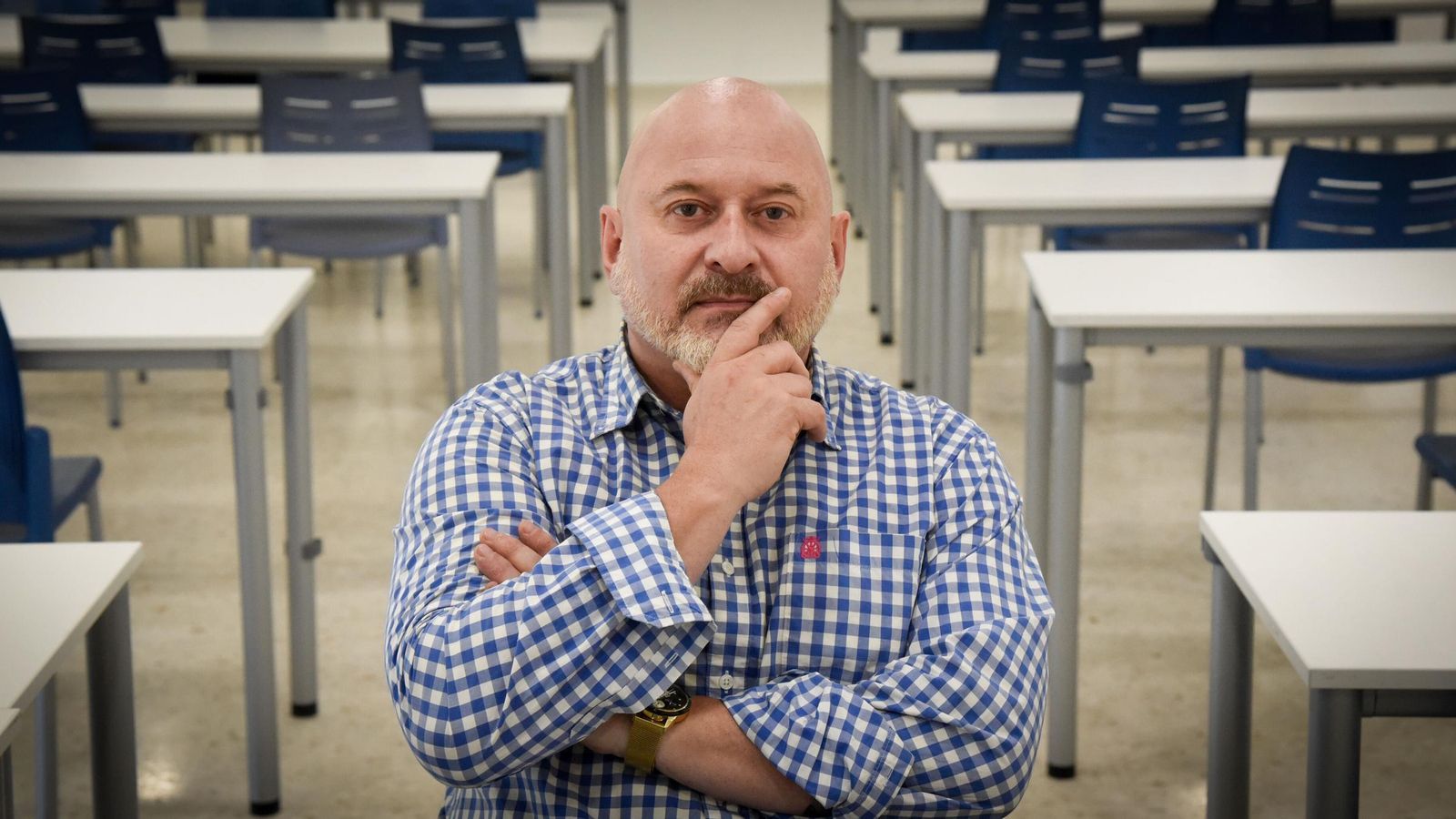 Alberto Martín, en la sede de la asociación que preside.