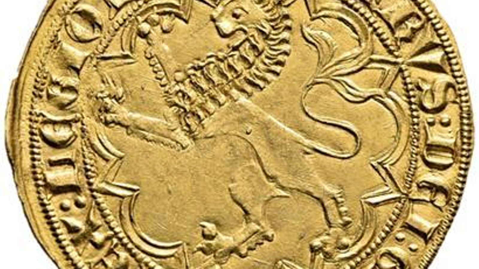 Gran dobla de oro acuñada en Sevilla por Pedro I de Castilla, apodado “El Cruel”.