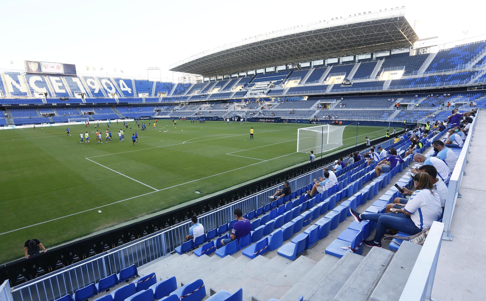 La Rosaleda antes del Málaga CF-Tenerife de pretemporada