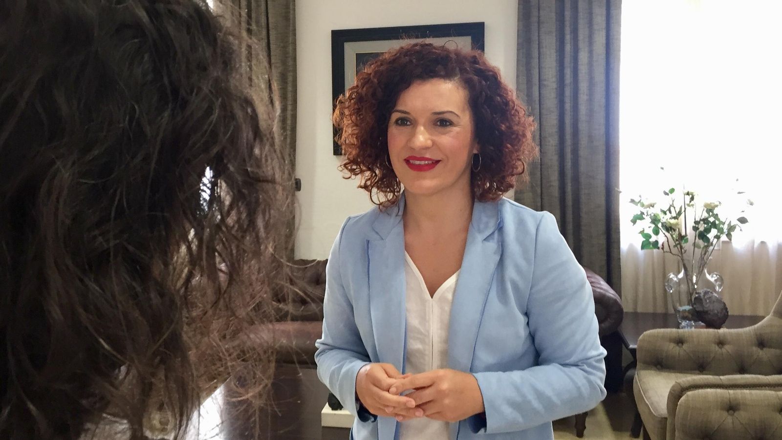 La vicepresidenta primera de facto, Mª Eugenia Limón, en la sede de la institución.