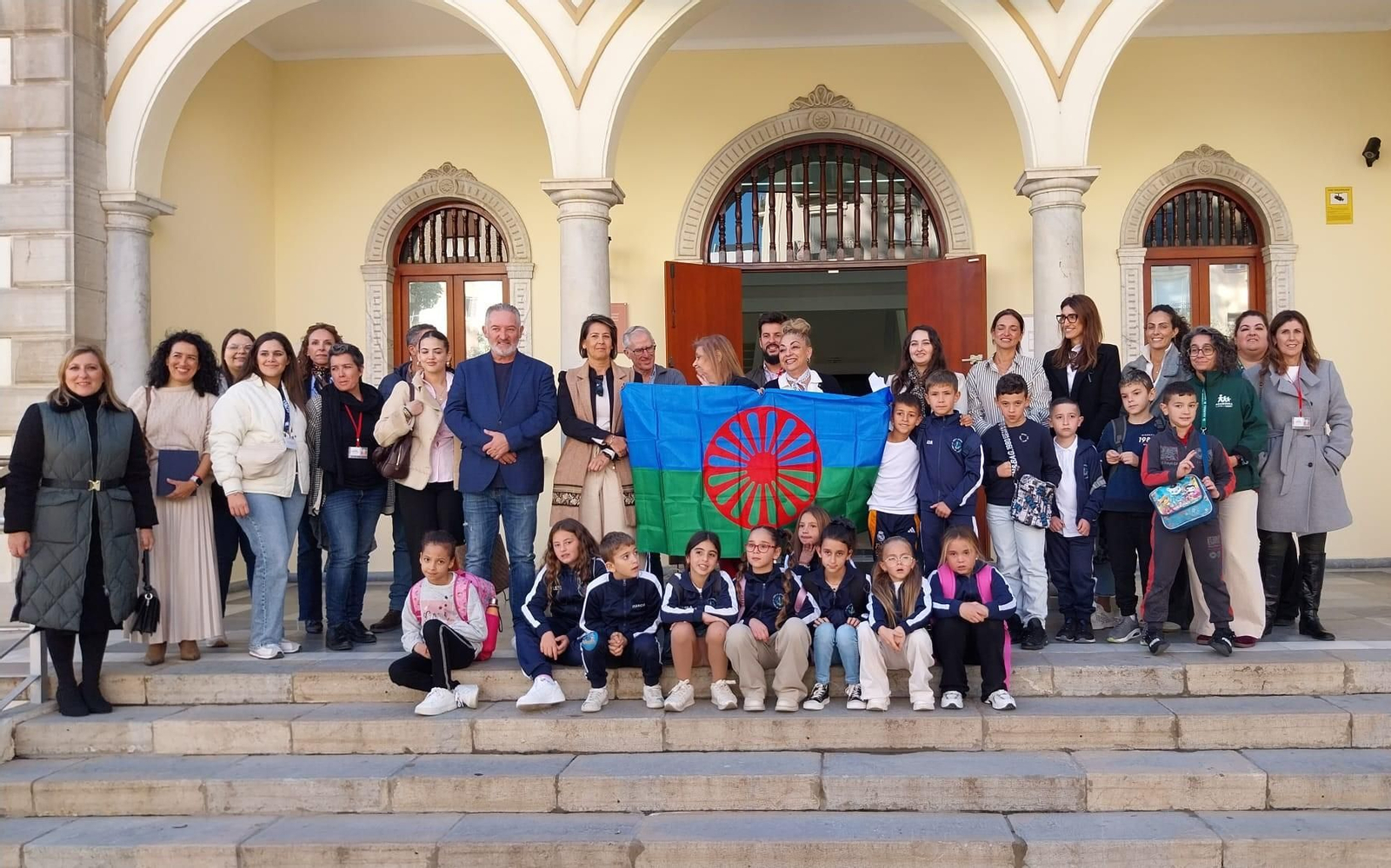 La conmemoración del Día del Pueblo Gitano Andaluz en La Línea, este viernes.