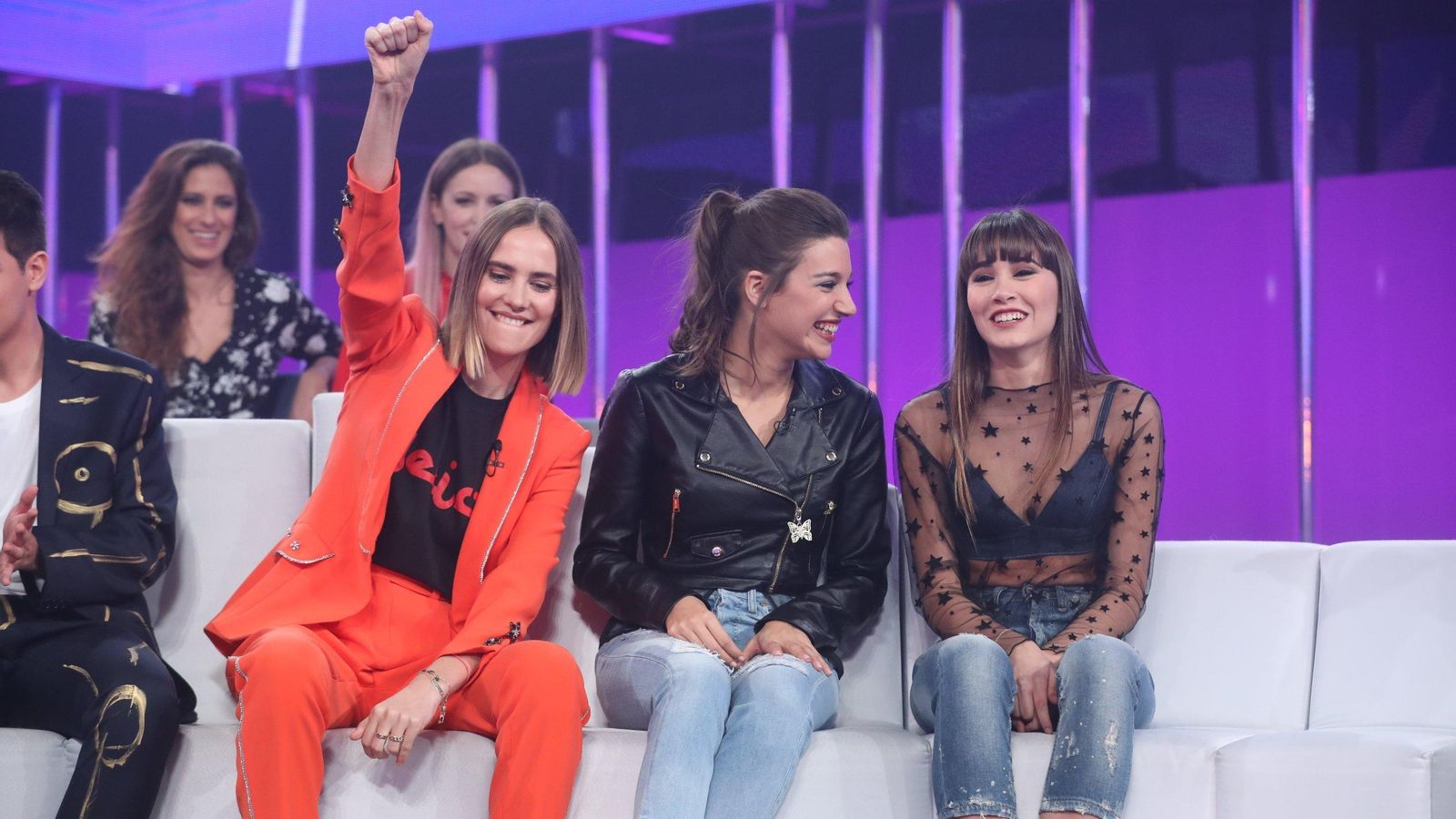 Brisa Fenoy junto a Ana Guerra y Aitana en la gala de Eurovisión de OT