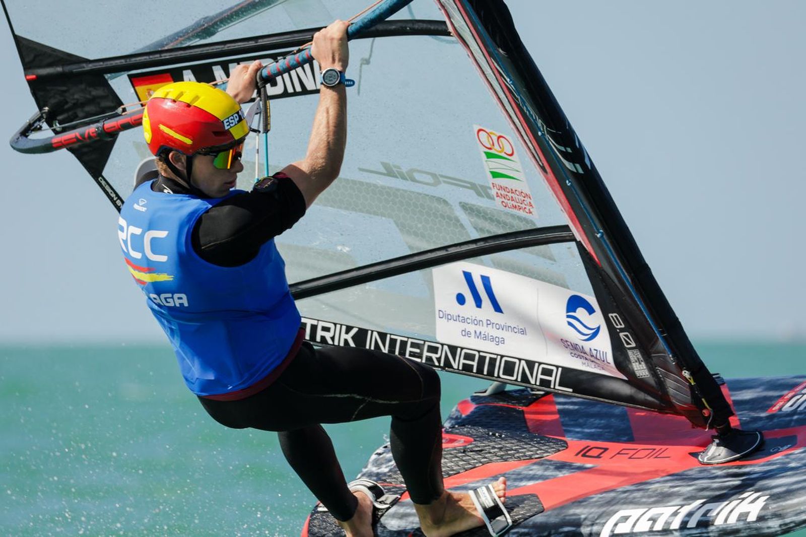 Antonio Medina, durante la jornada de regatas de este jueves.