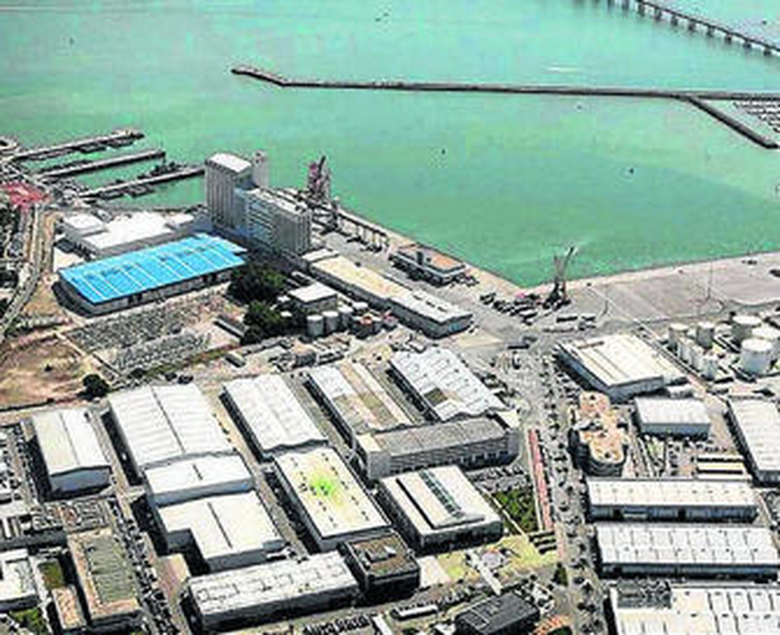 Vista aérea de la Zona Franca de Cádiz.