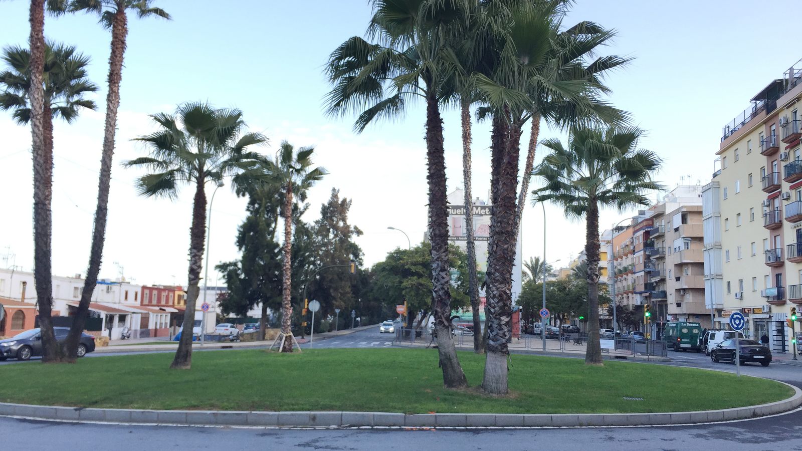 Rotonda donde podría ubicarse el Monumento a Colón de la Plaza de las Monjas