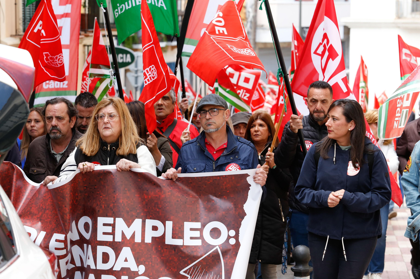 Fotos de la manifestación del Primero de Mayo en Algeciras