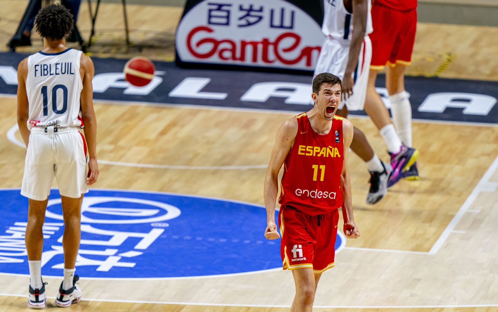 Álvaro Folgueiras, durante la semifinal ante Francia.