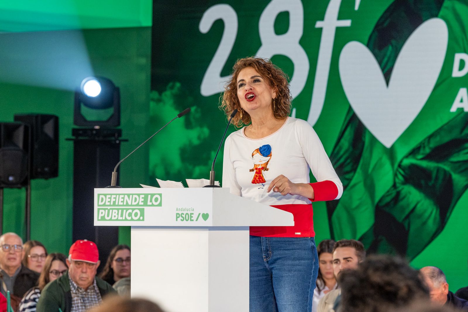 Acto en defensa de los servicios públicos para celebrar el 28F en Jaén