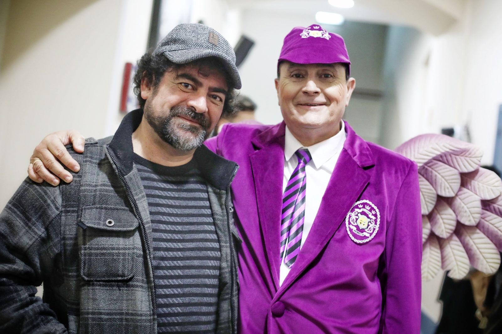 Miguel Ángel García Argüez 'Chapa' y Antonio Procopio, autores del coro 'Gloria bendita'.