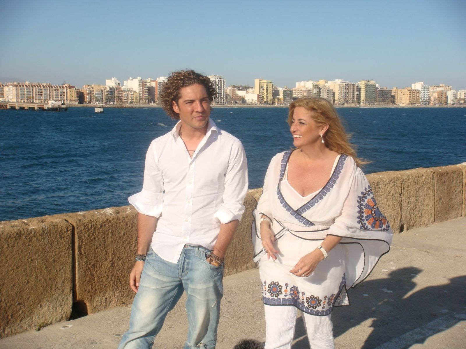 Con David Bisbal en el programa 'De lujo' en el año 2010