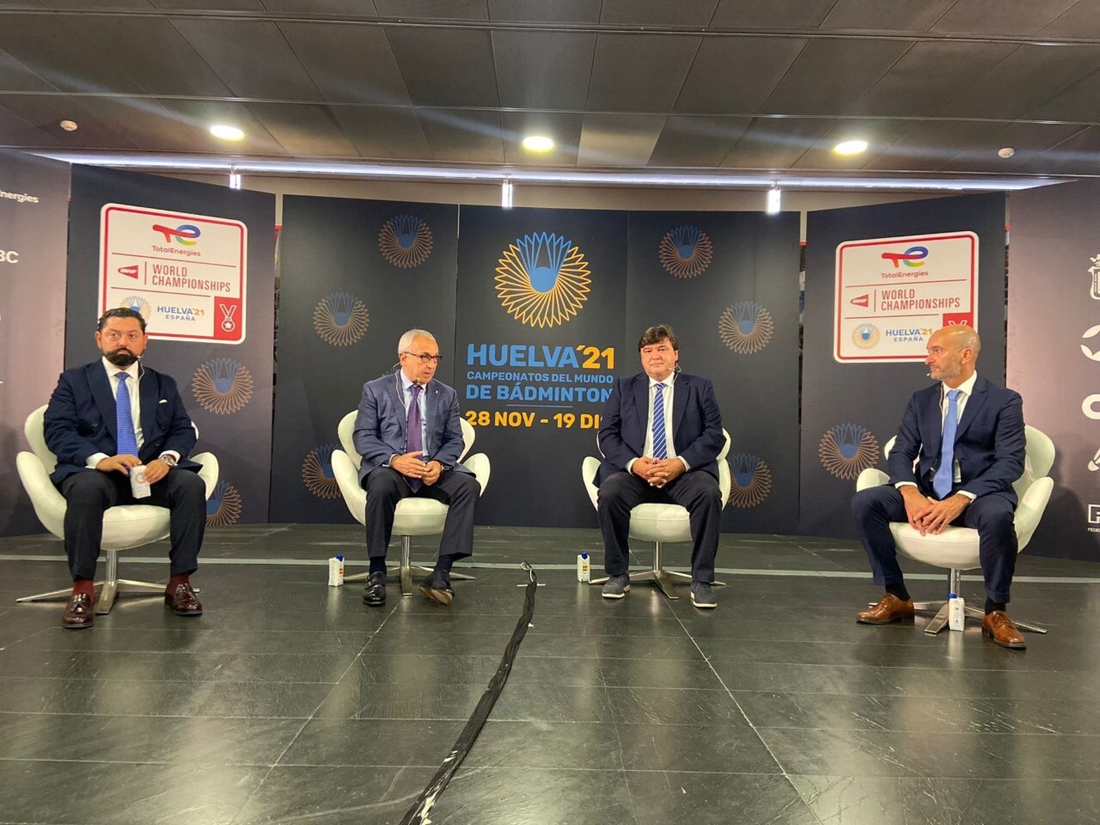 La presentación del Mundial de Bádminton con Gabriel Cruz, Alejandro Blanco, Andoni Azurmendi y José María Arrabal
