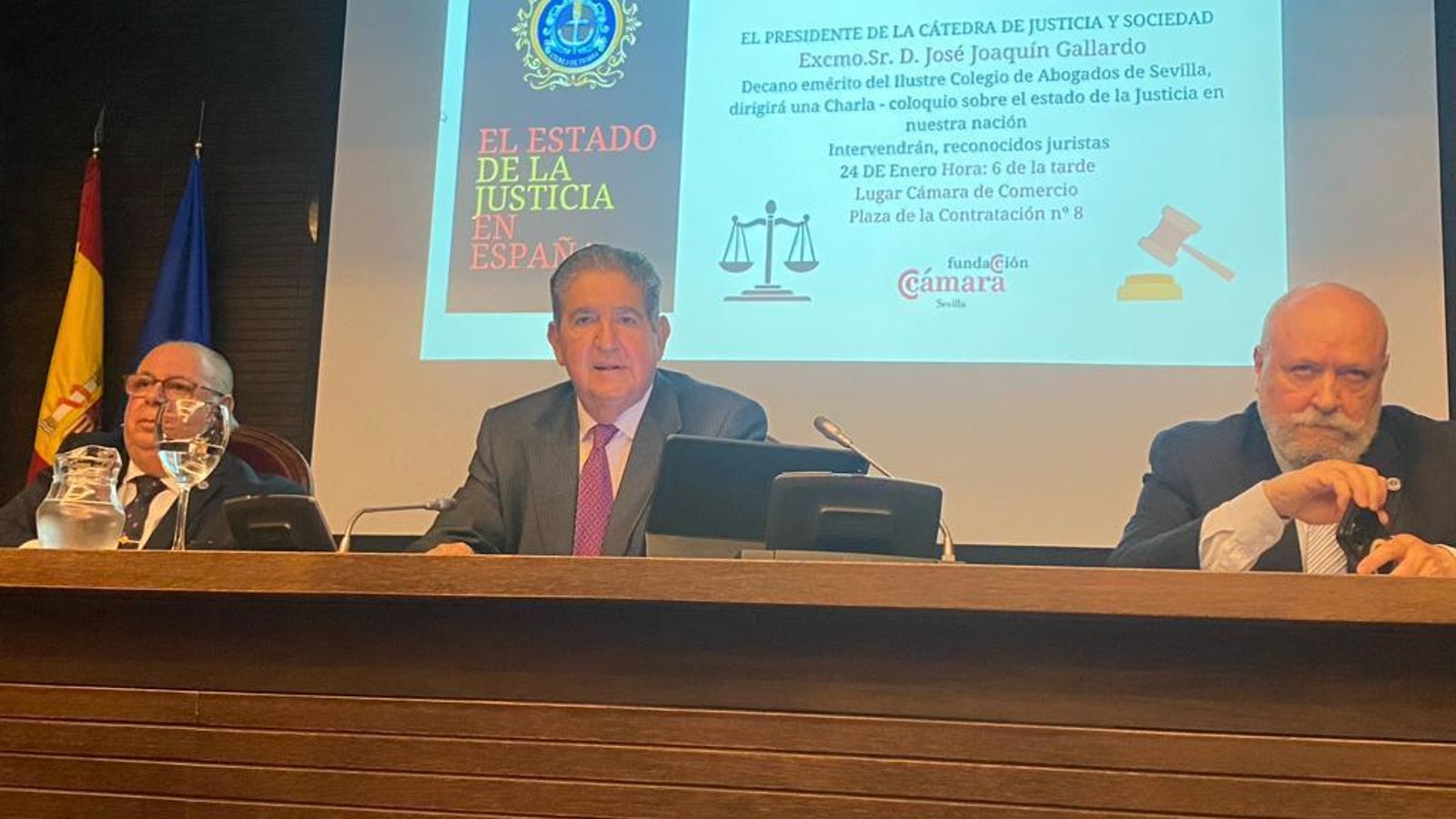 José Joaquín Gallardo, en un momento de su intervención esta tarde.