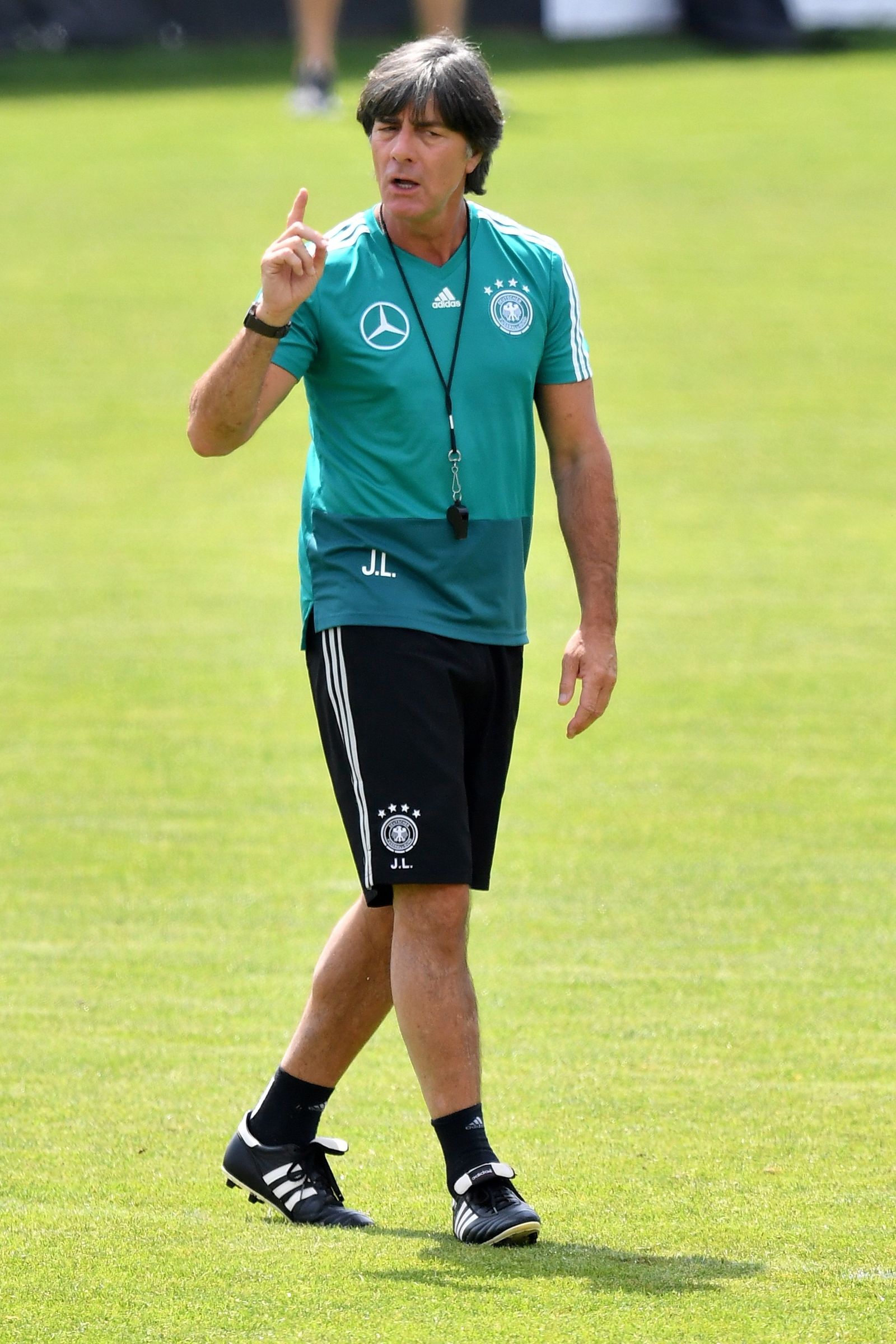 Joaquim Lïow en una sesión con la selección alemana.