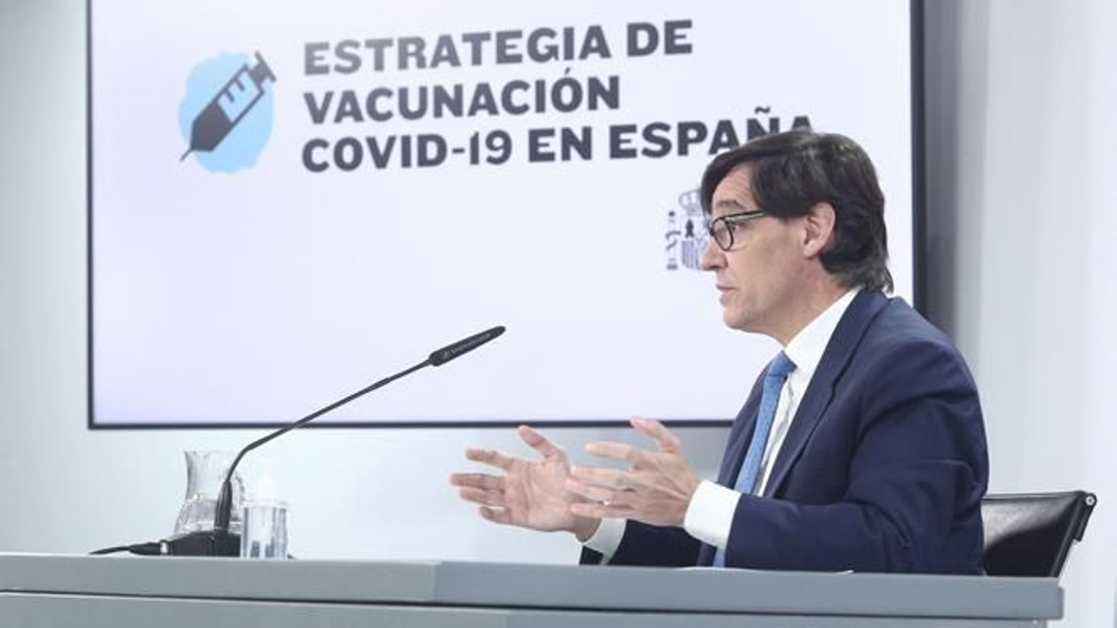 Salvador Illa, durante su comparecencia este viernes.