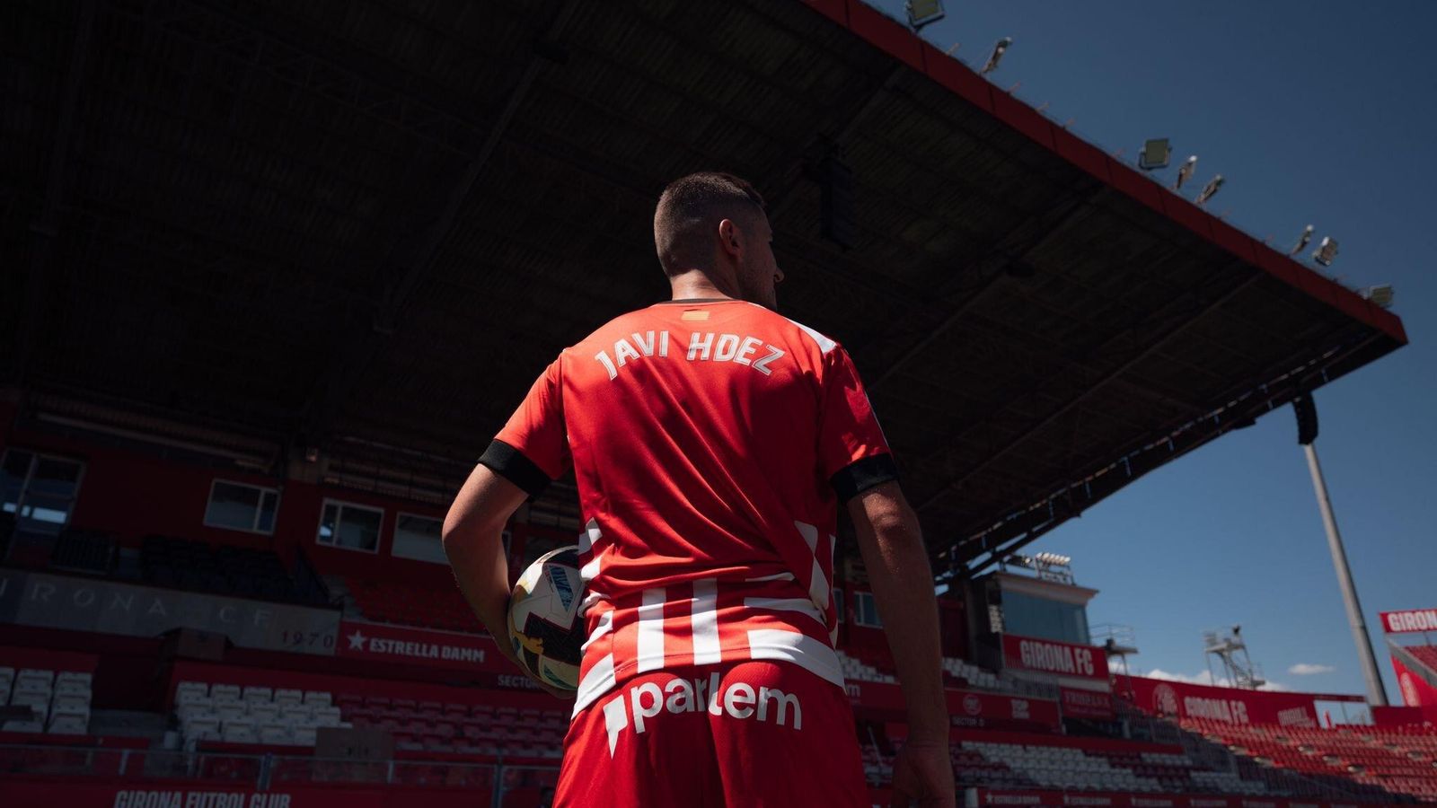 Javi Hernández, en Montilivi.