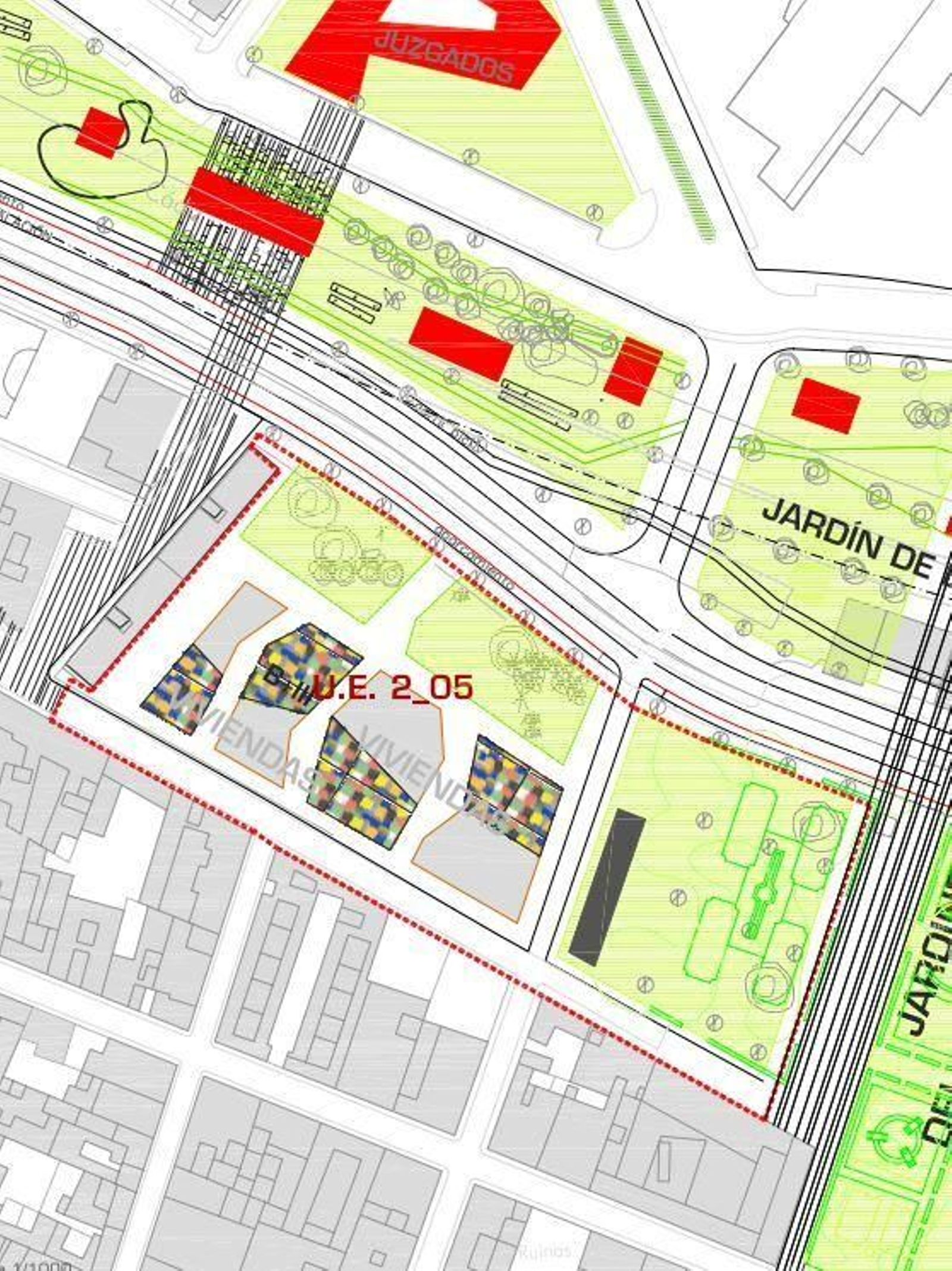 Proyecto para la zona recogido en el PGOU
