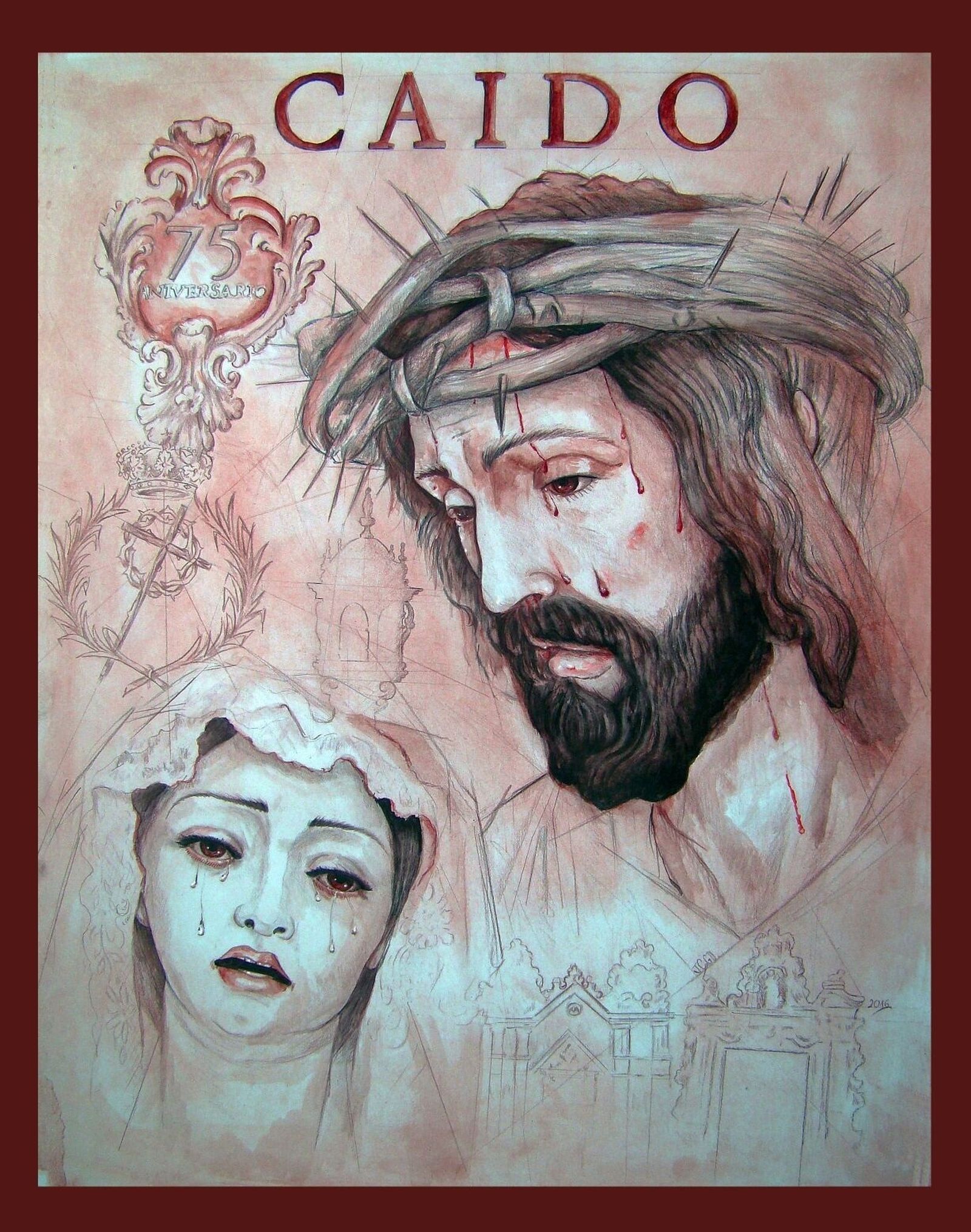 Cartel por el 75 aniversario fundacional del Caído