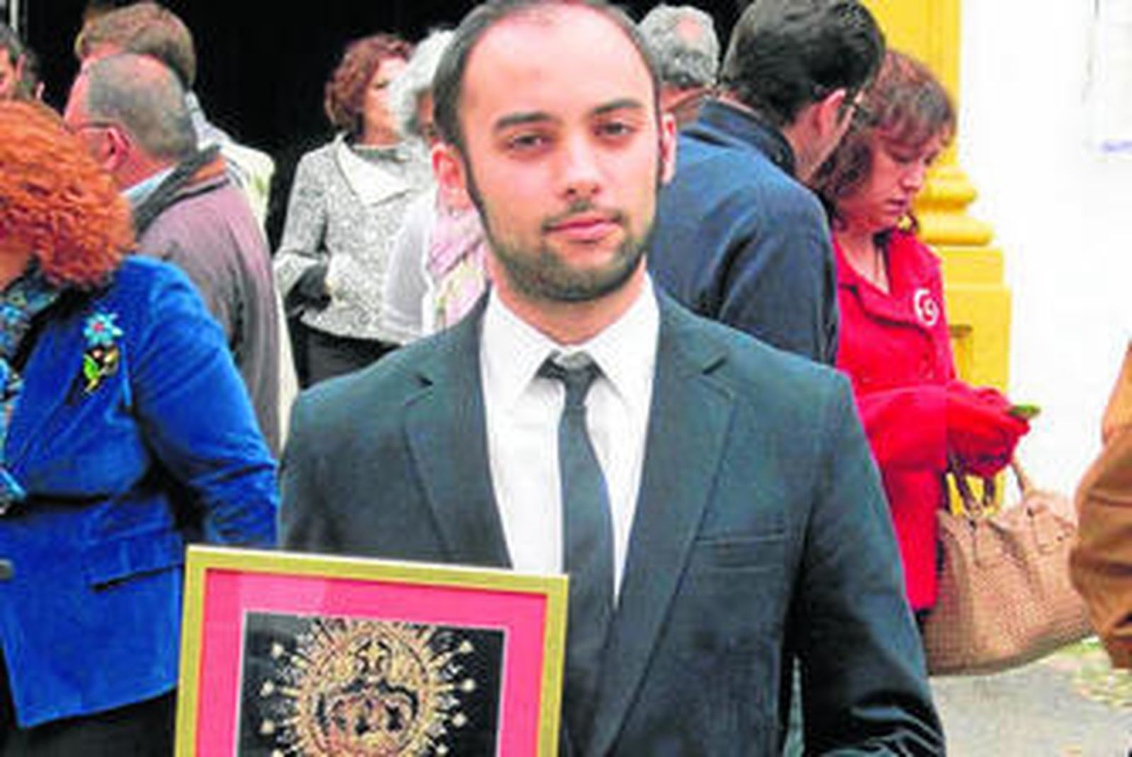 Ignacio Borrego, en el estreno de la marcha Rosario, madre de Monte Sión.