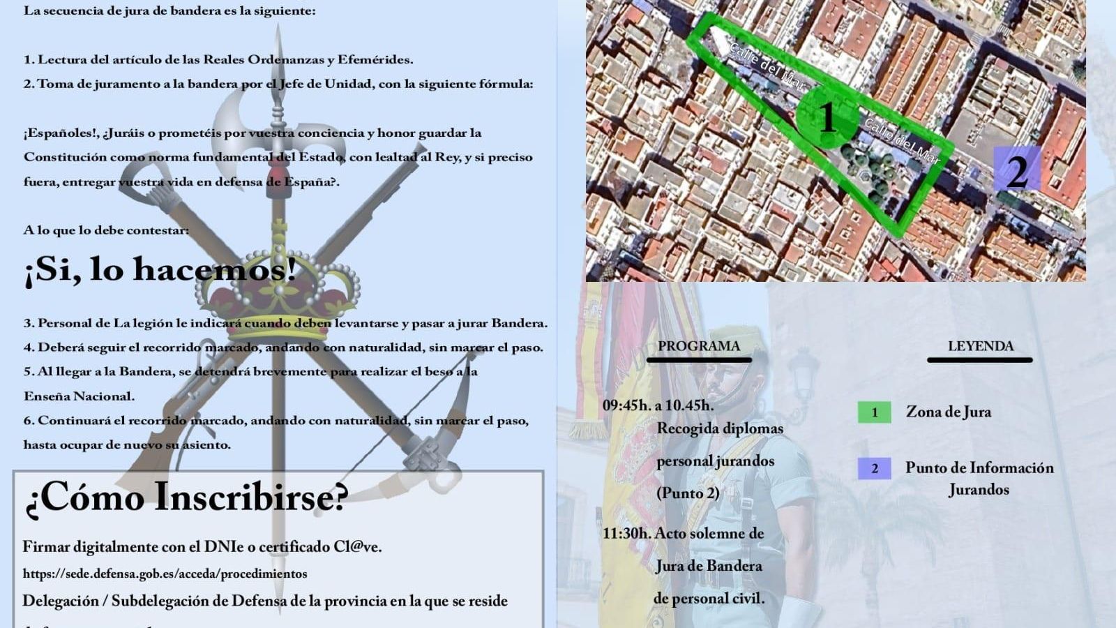 Procedimiento de la jura de bandera. Procedimiento de la jura de bandera.