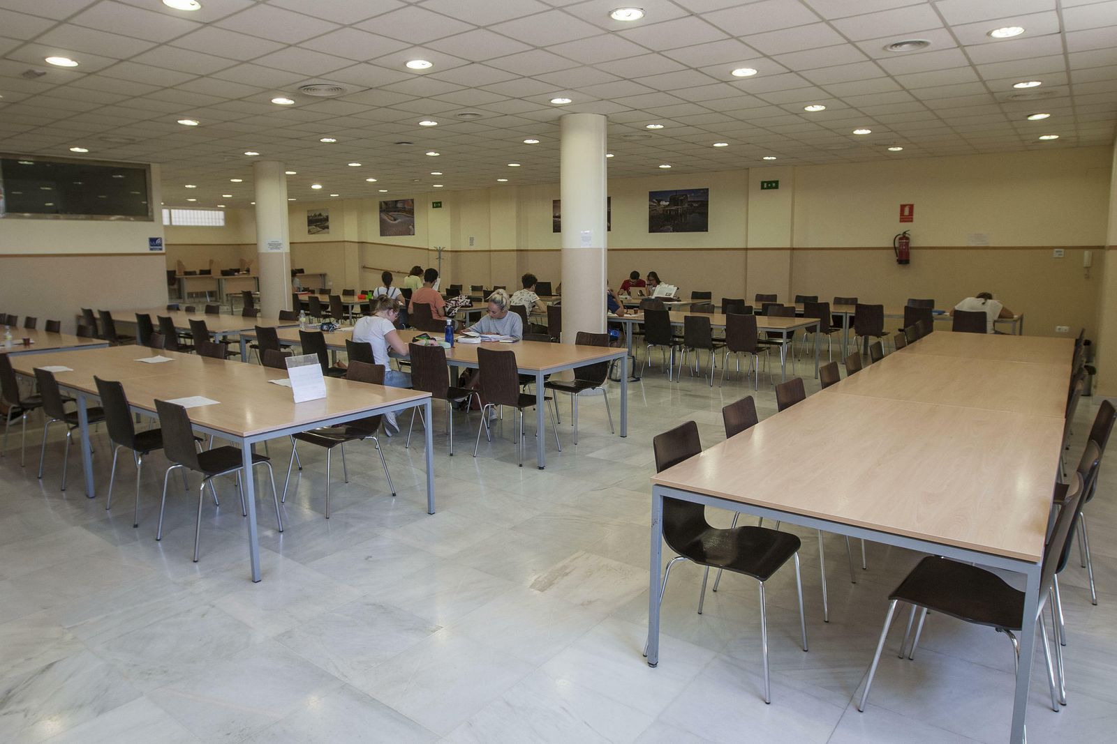 Interior del aulario de la calle Alsedo, en una imagen de archivo.