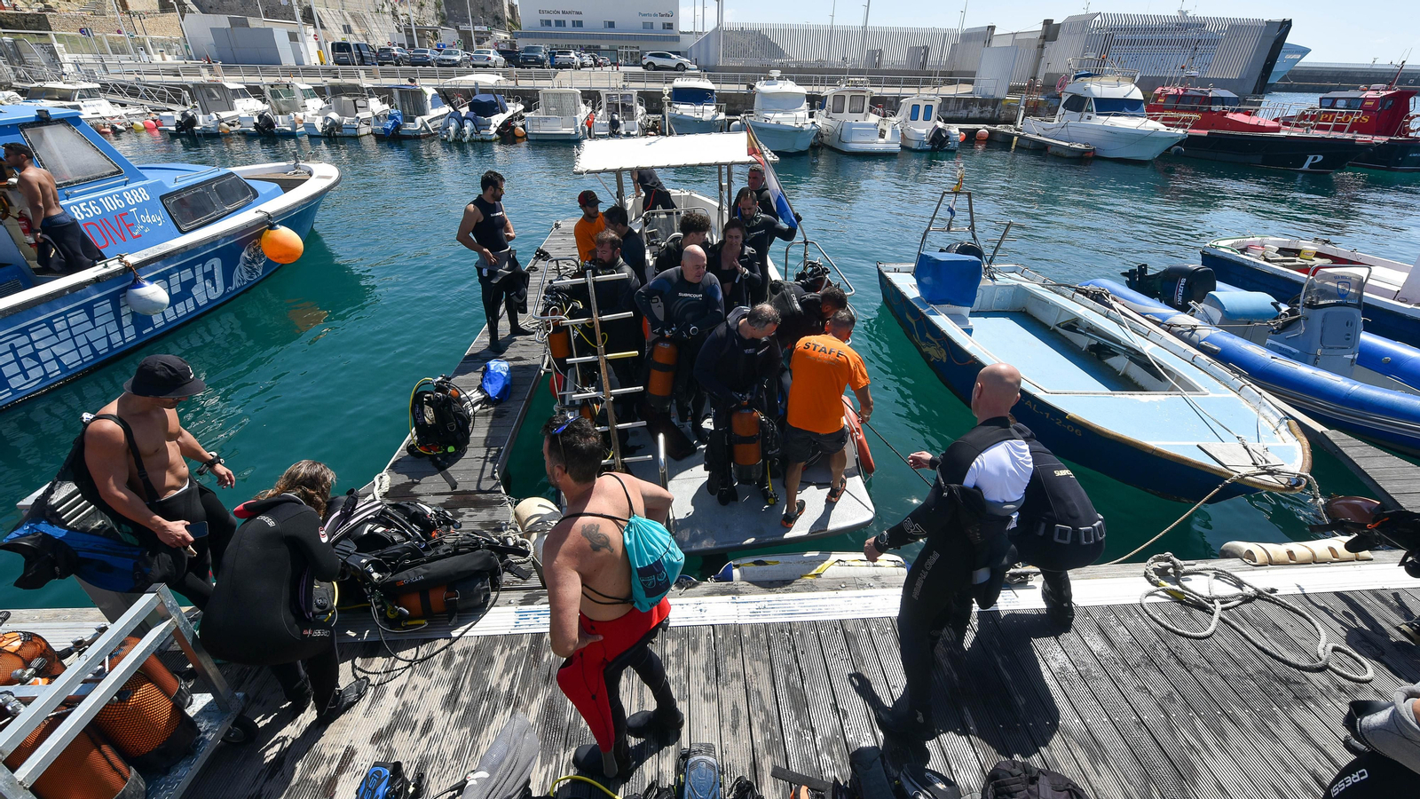 Fotos de la salida para la inmersión colectiva naconal de buceo en Tarifa