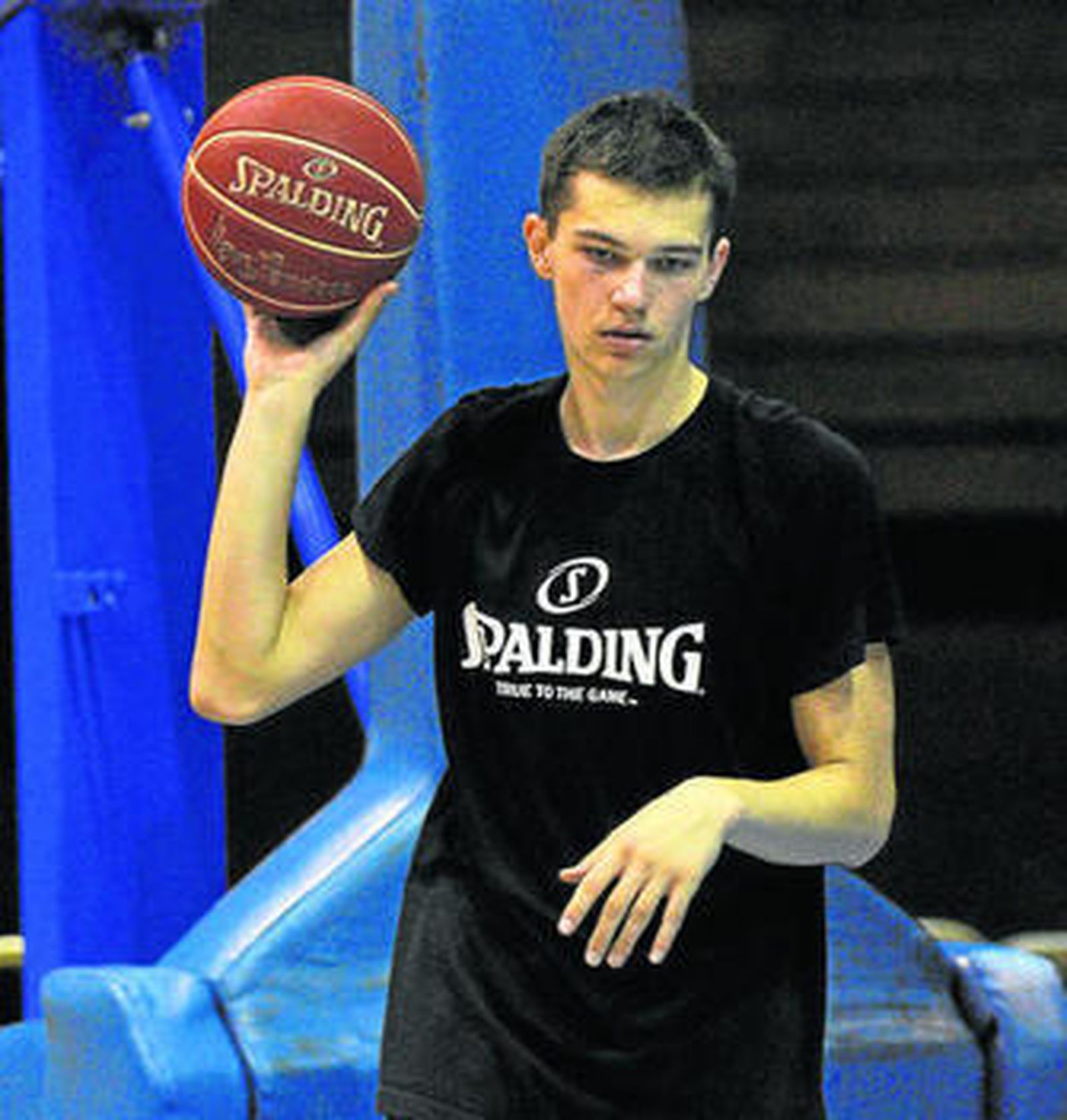 El bielorruso Maxim Salash, durante un entrenamiento.