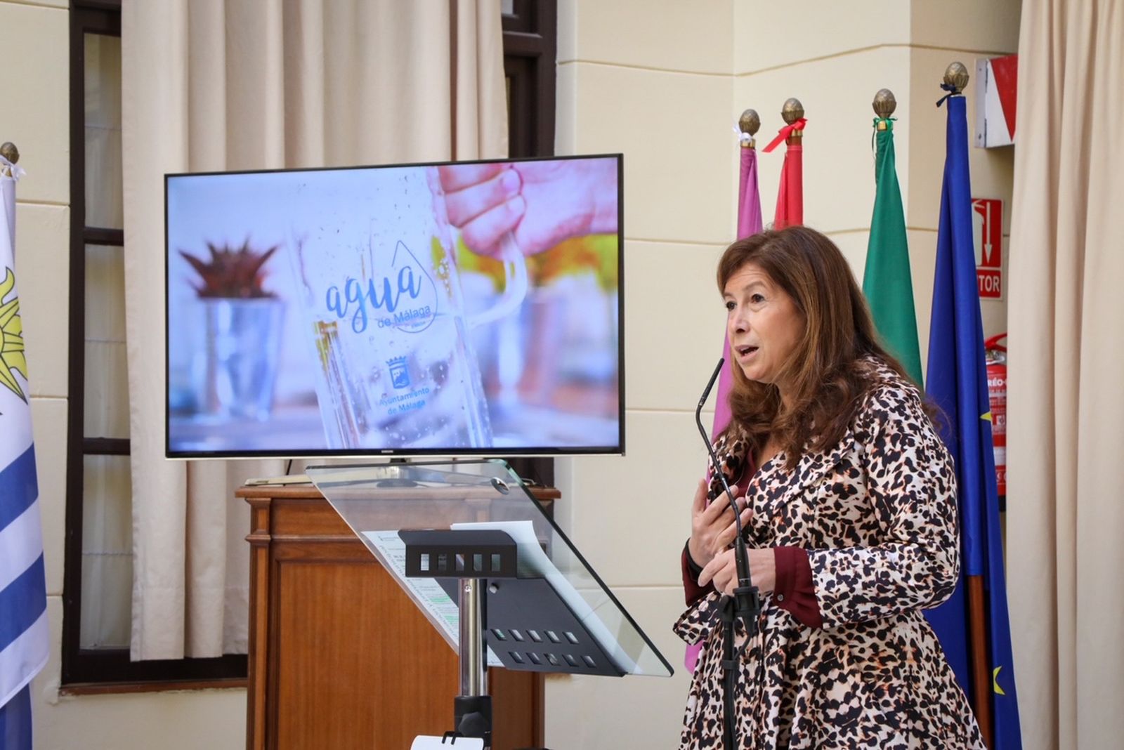 La concejala Gemma del Corral durante la presentación de la campaña.