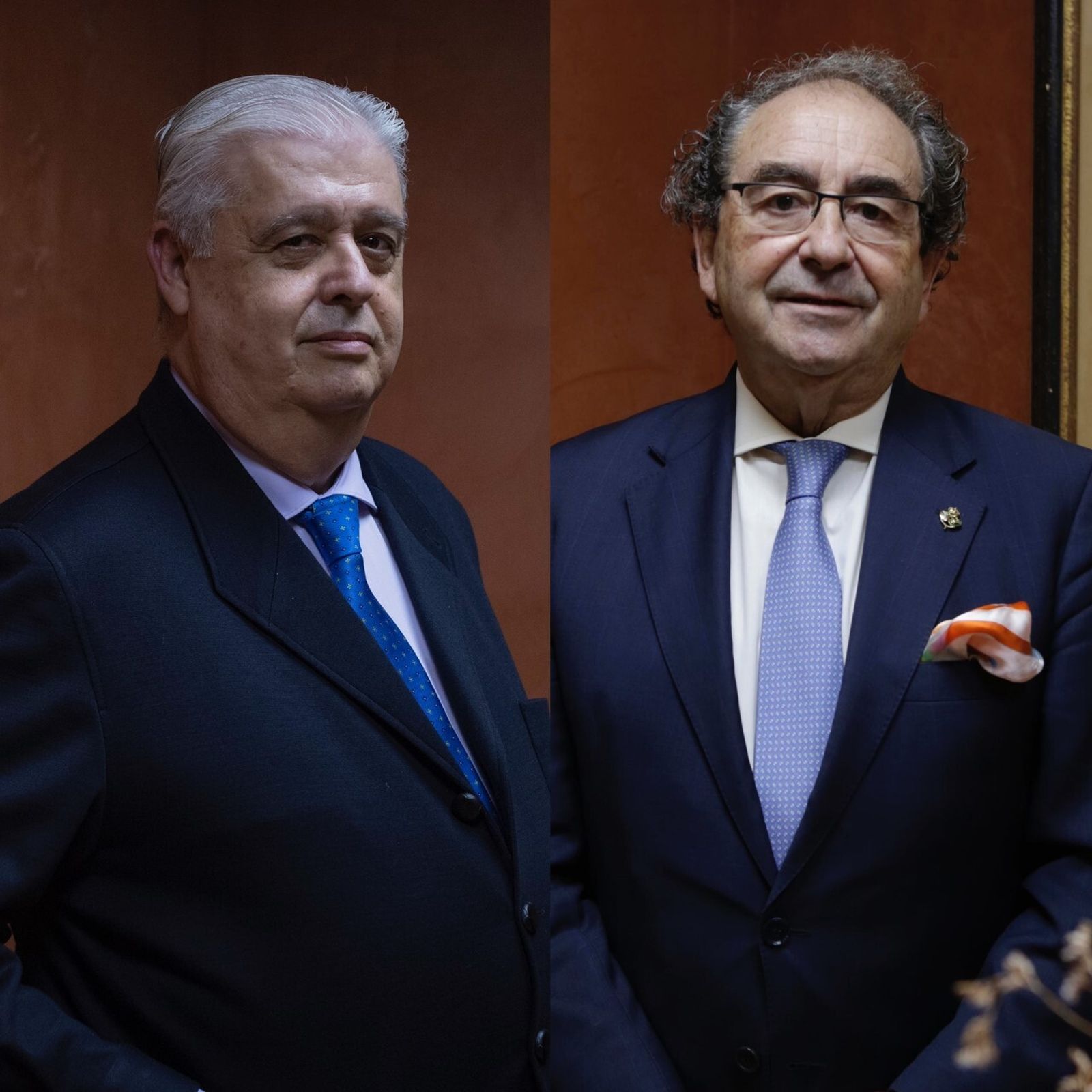 Santiago Álvarez Ortega y José Antonio Fernández Cabrero, candidatos a hermano mayor de la Macarena.